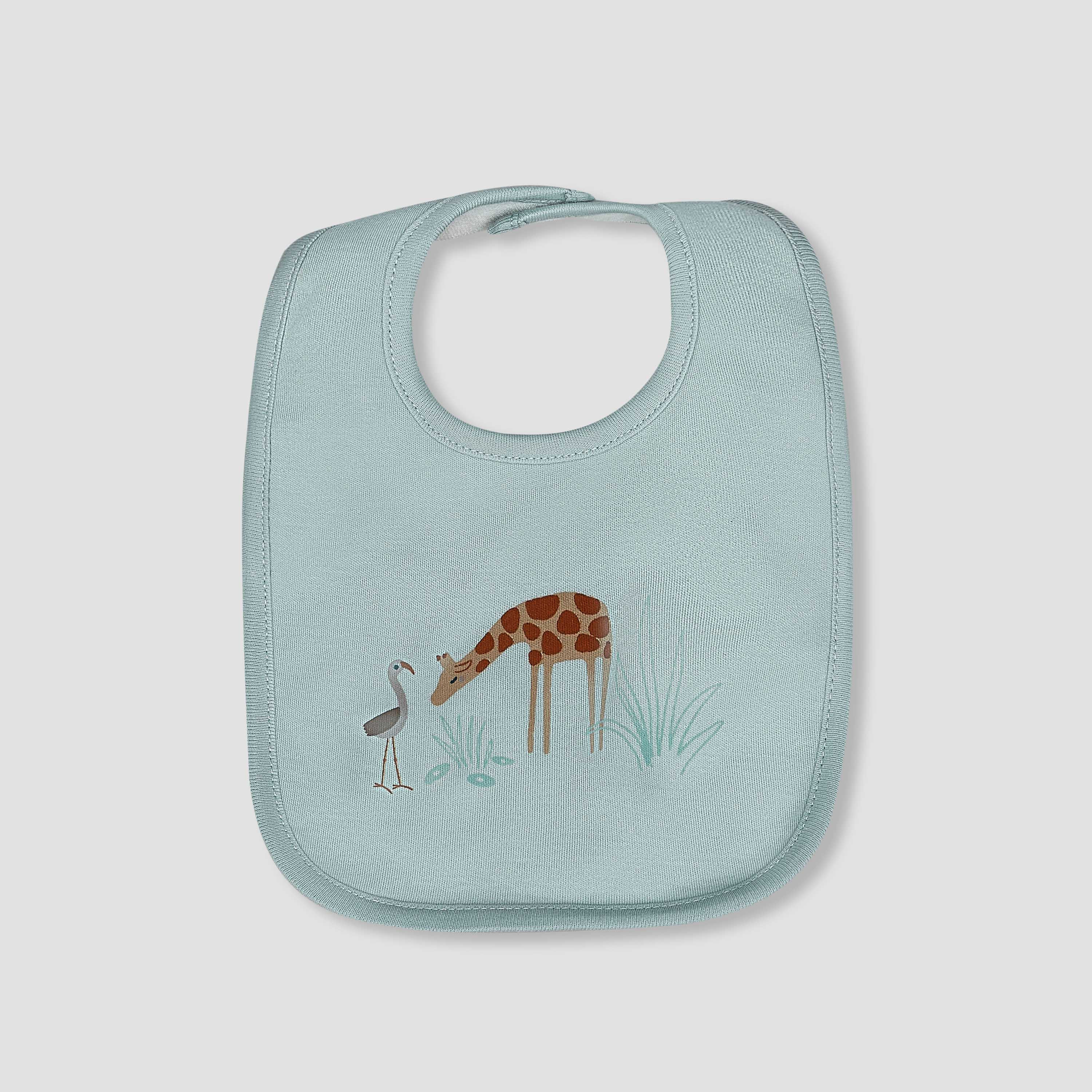 Pack of 2 Juniors Baby Bib with Safari Print-baby-feeding-bibs-image-2
