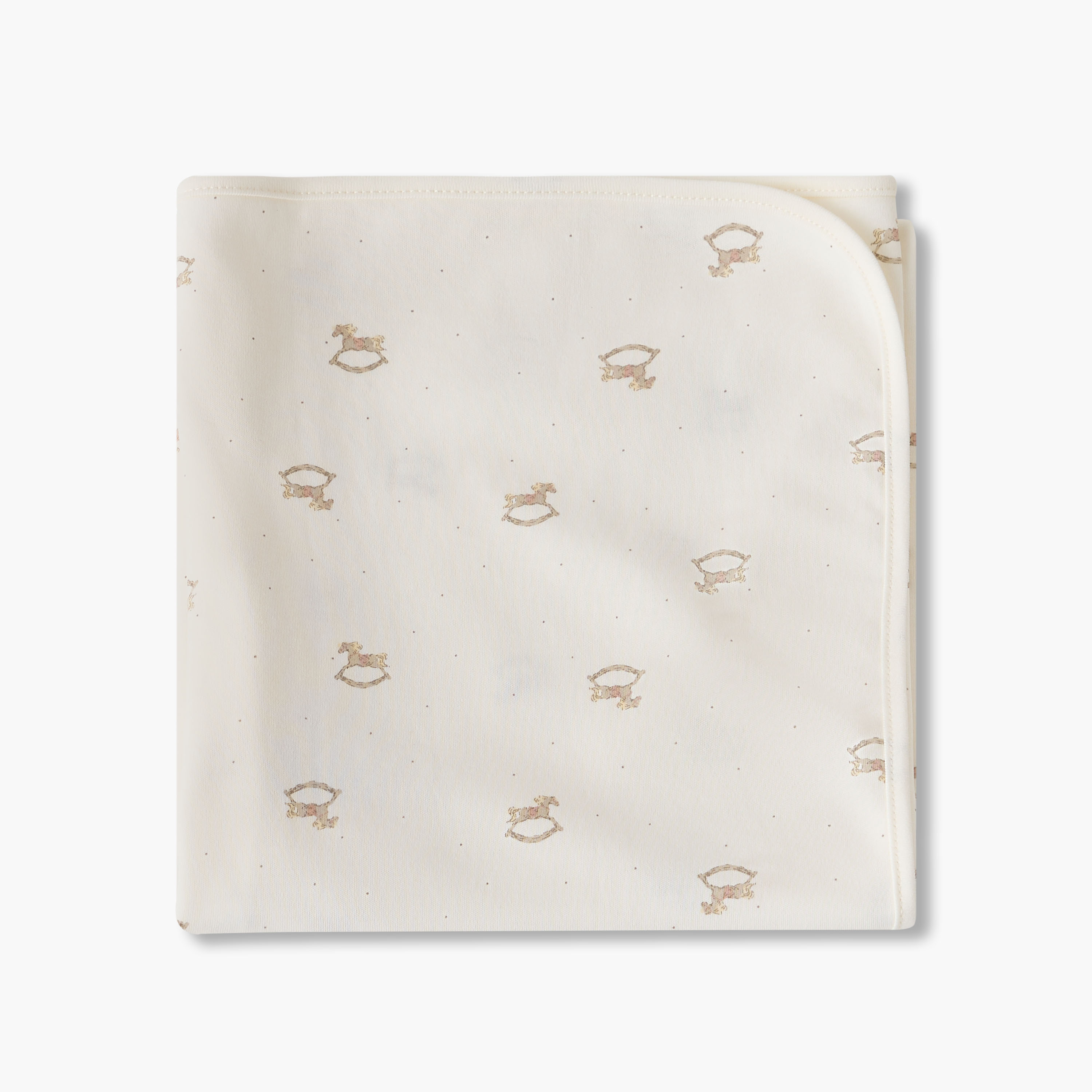 Giggles Receiving Blanket with Rocking Horse Print-baby-nursery-blanketsandswaddles-receivingblankets-image-3