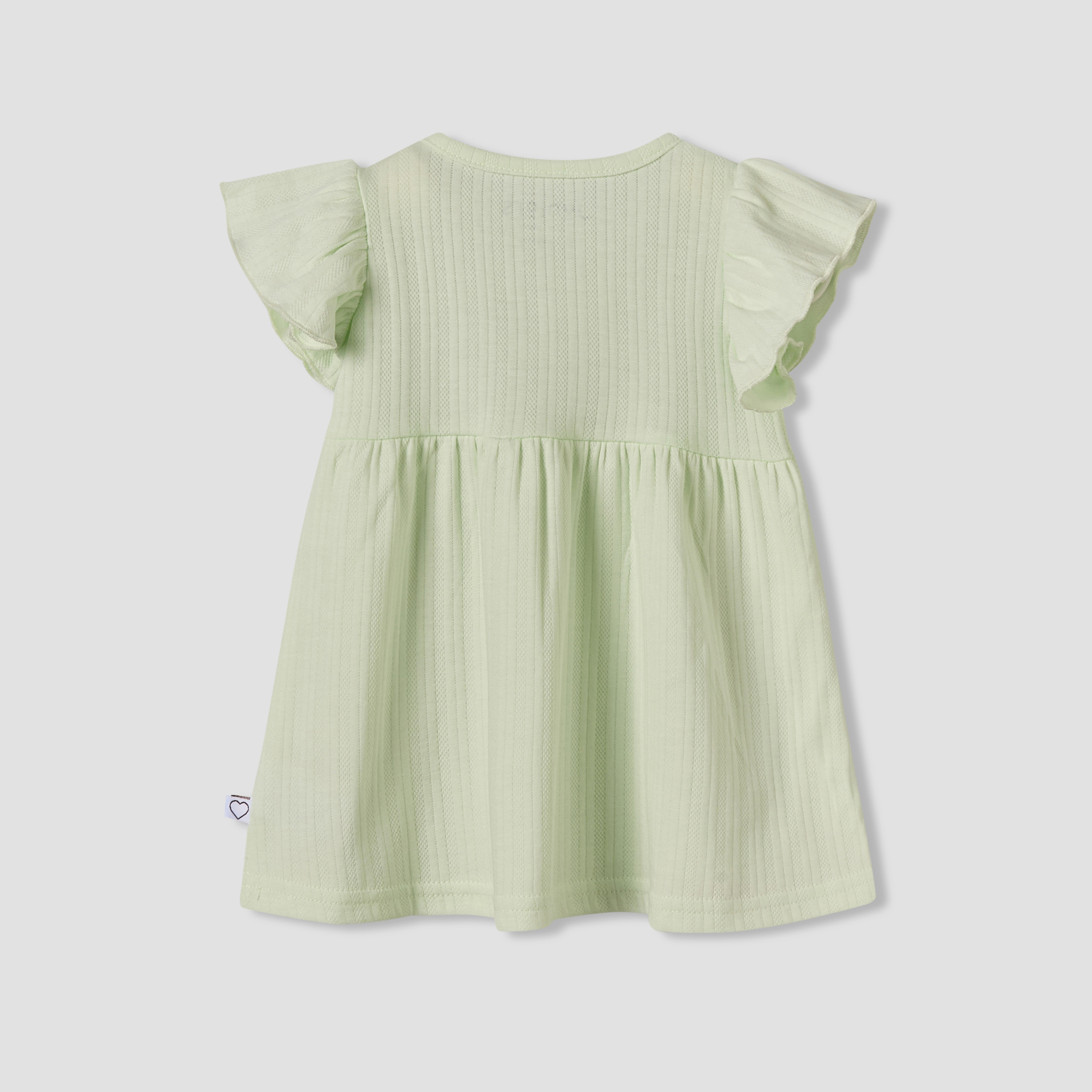 فستان إيه لاين بطول الركبة بياقة مستديرة وأكمام قصيرة بتصميم مضلع من جونيورز-baby-girls-clothing-dressesandjumpsuits-image-2