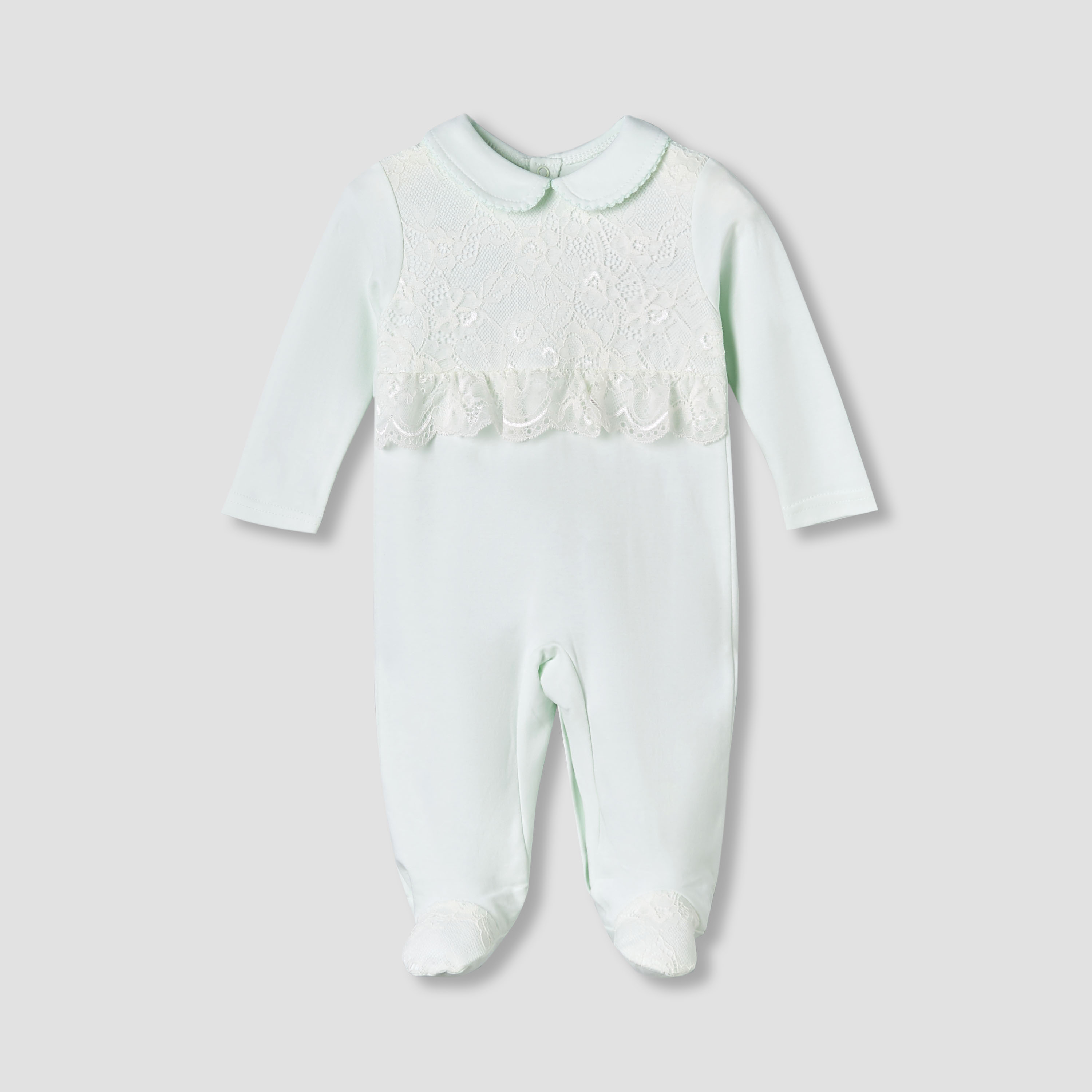 Giggles Cotton Collared Long Sleeves Sleepsuit with Snap Button Closure-baby-girls-clothing-nightwear-sleepsuits-image-2