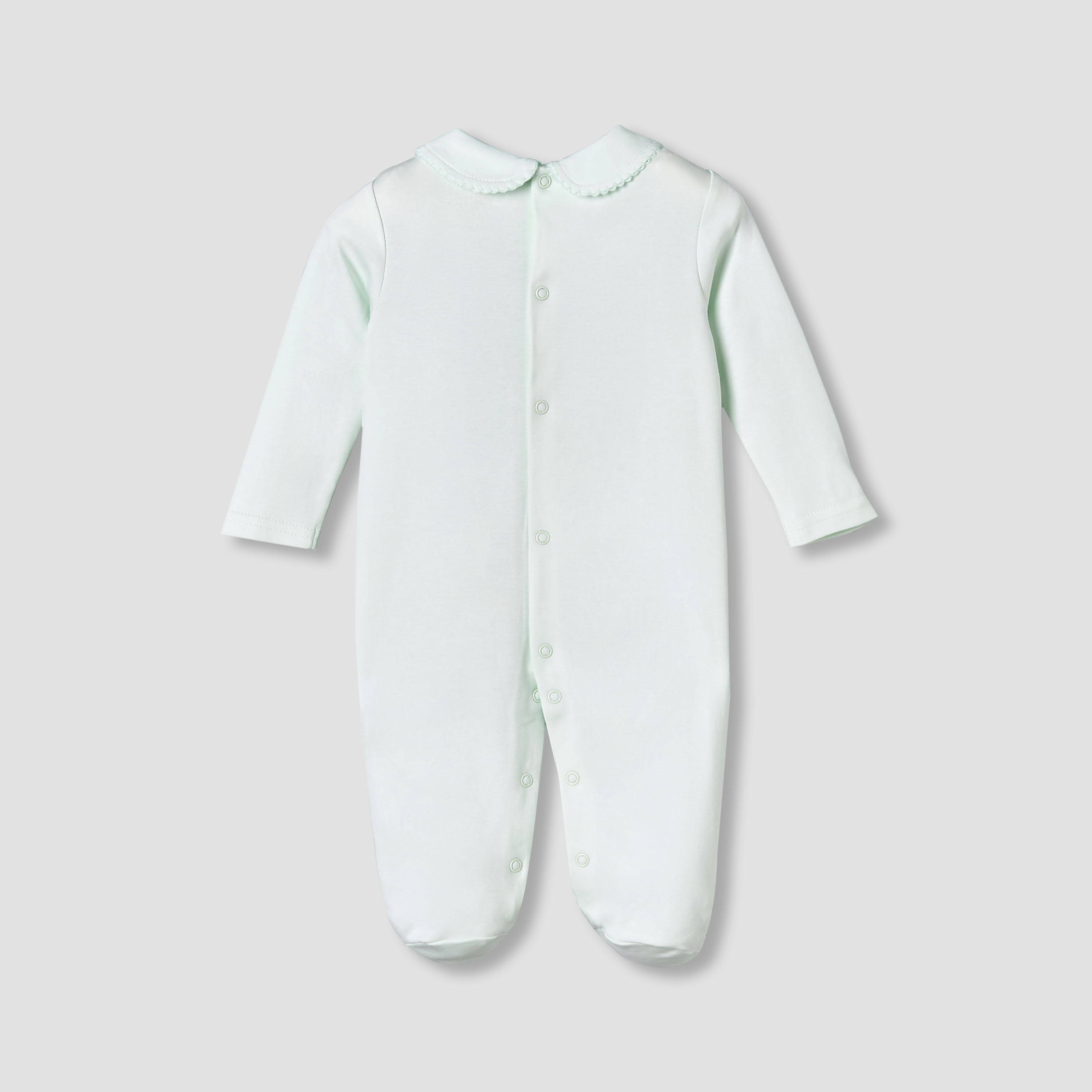 Giggles Cotton Collared Long Sleeves Sleepsuit with Snap Button Closure-baby-girls-clothing-nightwear-sleepsuits-image-3