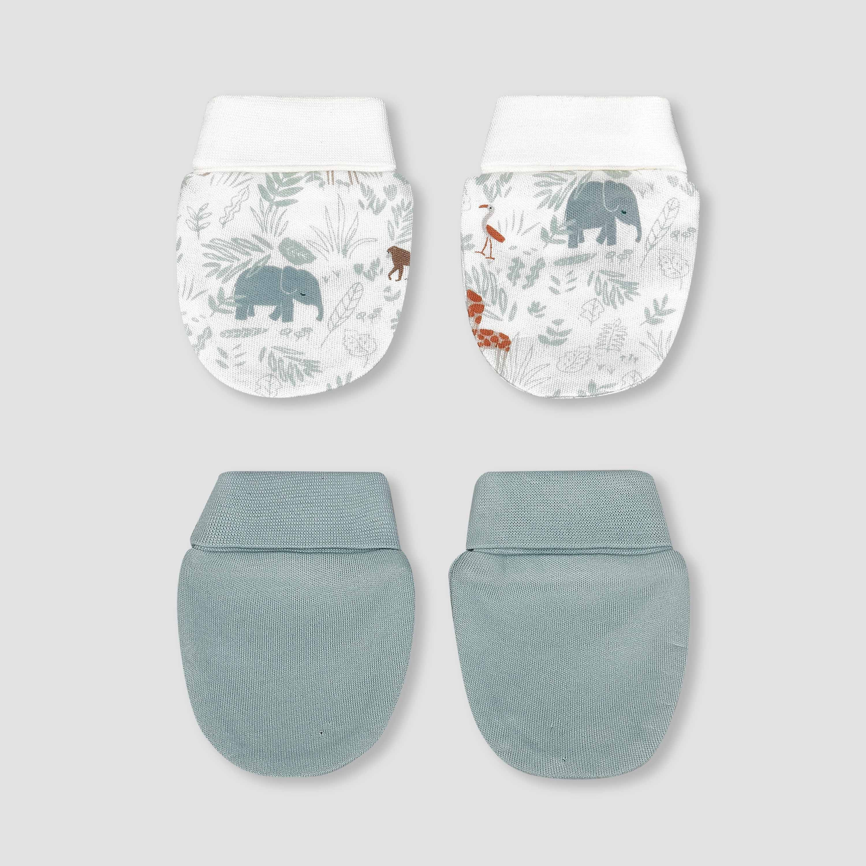 Pack of 2 Juniors Mittens with Safari Print-baby-boys-accessories-mittens-image-1