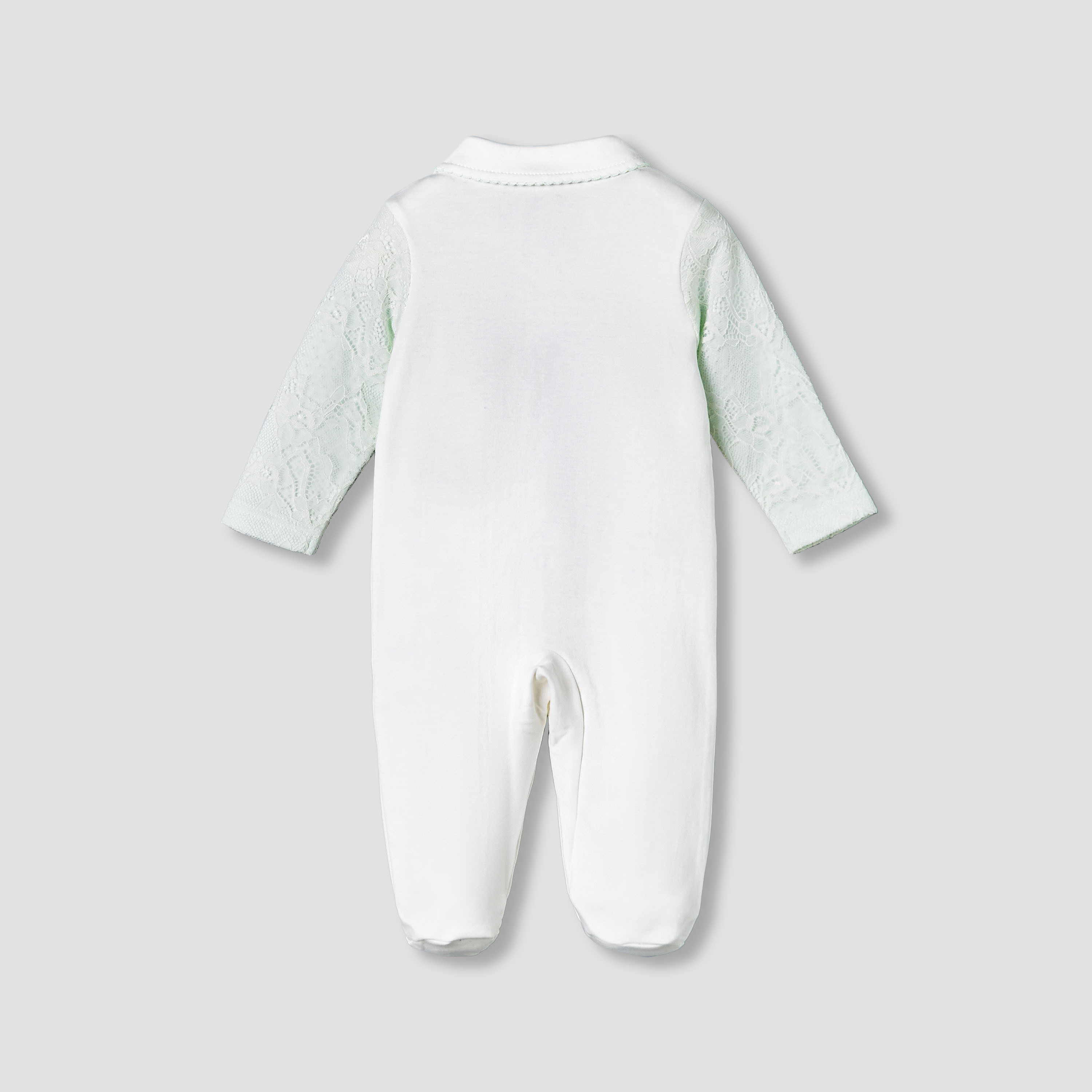 Giggles Cotton Collared Long Sleeves Sleepsuit with Lace Detail-baby-girls-clothing-nightwear-sleepsuits-image-3