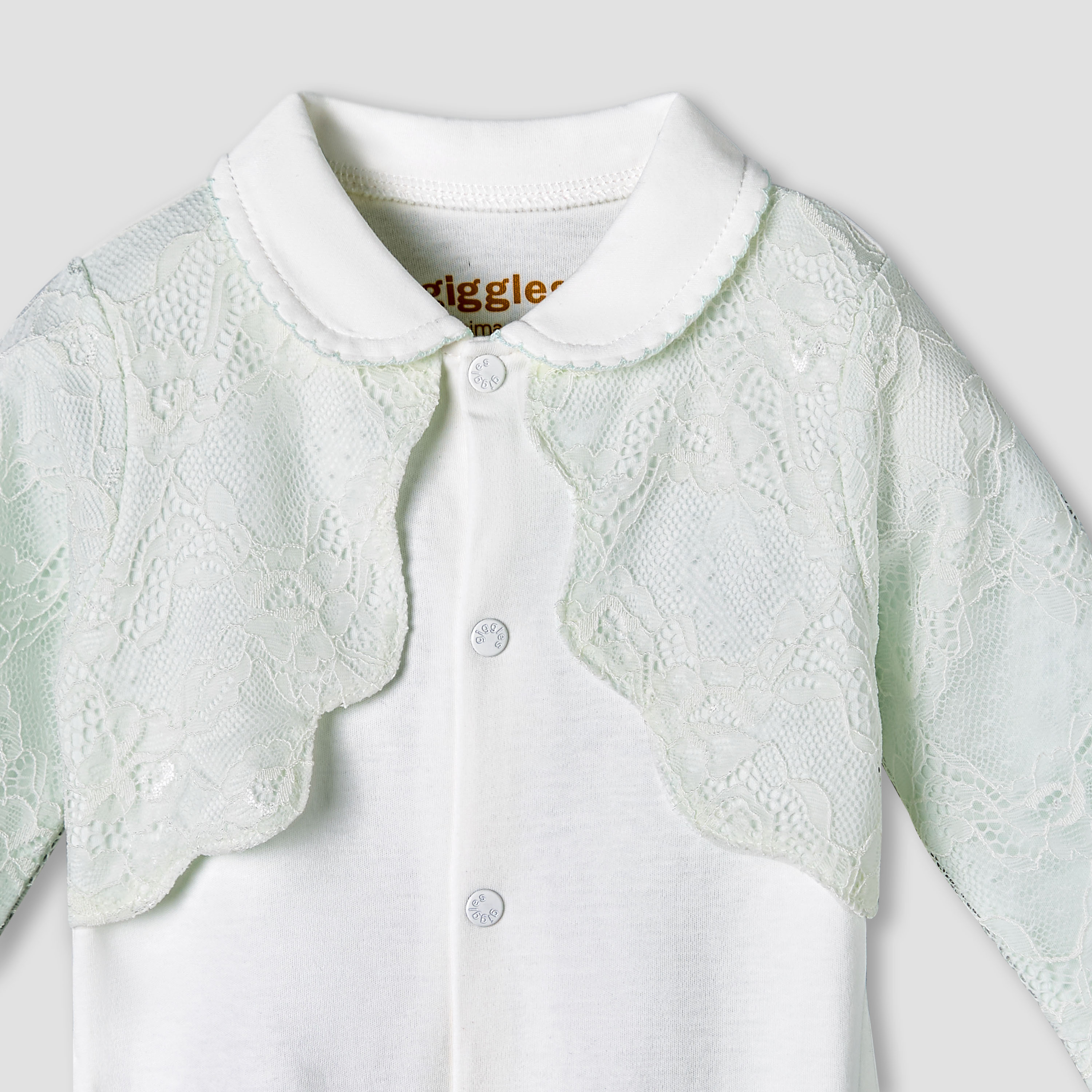 Giggles Cotton Collared Long Sleeves Sleepsuit with Lace Detail-baby-girls-clothing-nightwear-sleepsuits-image-4
