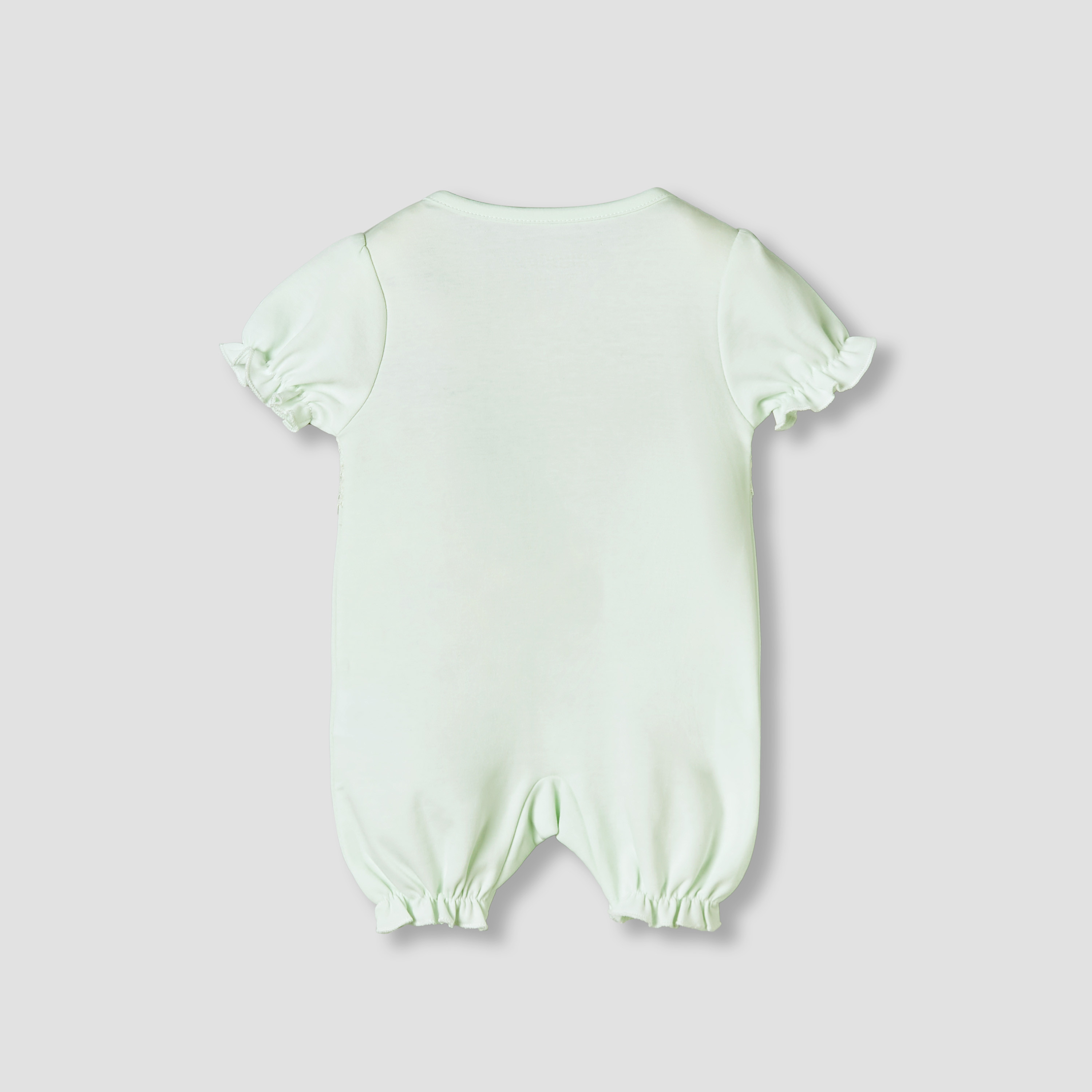 Giggles Round Neck Short Sleeves Romper with Lace Detail-baby-girls-clothing-rompers-image-3