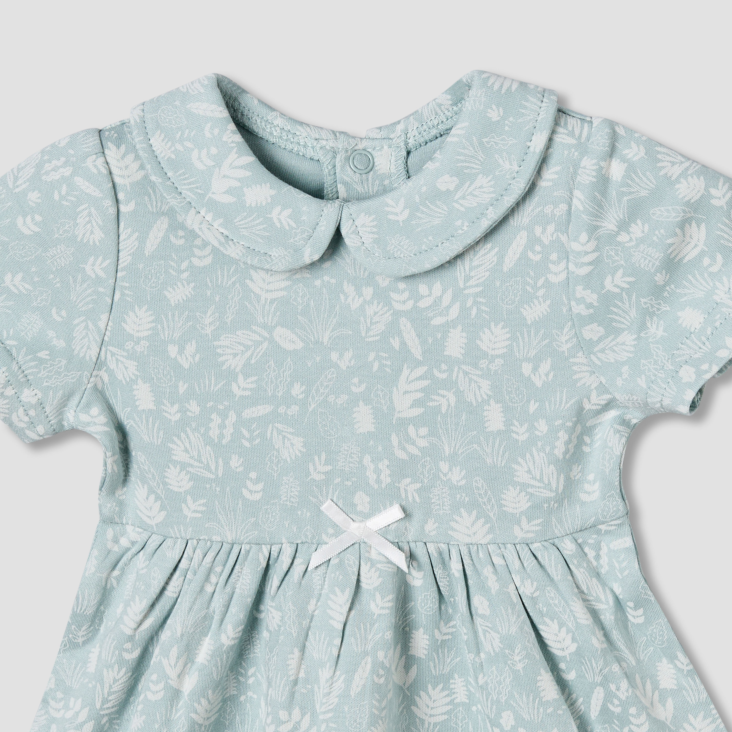 Juniors Peter Pan Collar Short Sleeve A-line Dress with Floral Print-baby-girls-clothing-dressesandjumpsuits-image-4