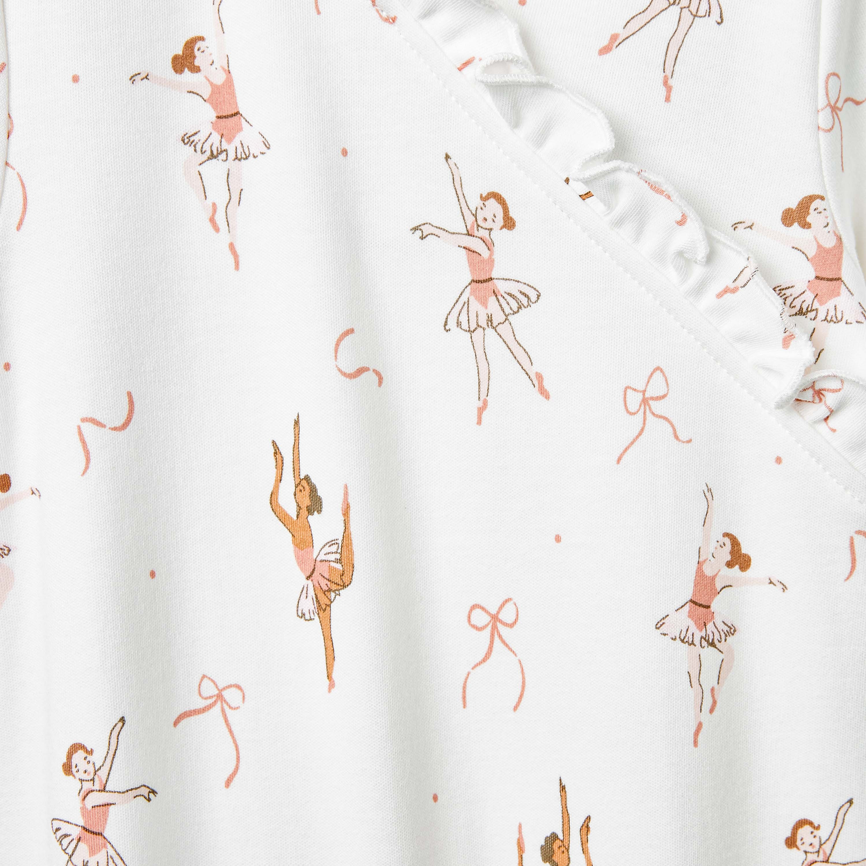 Juniors Ballerina Print Sleepsuit with Long Sleeves-baby-girls-clothing-nightwear-sleepsuits-image-6