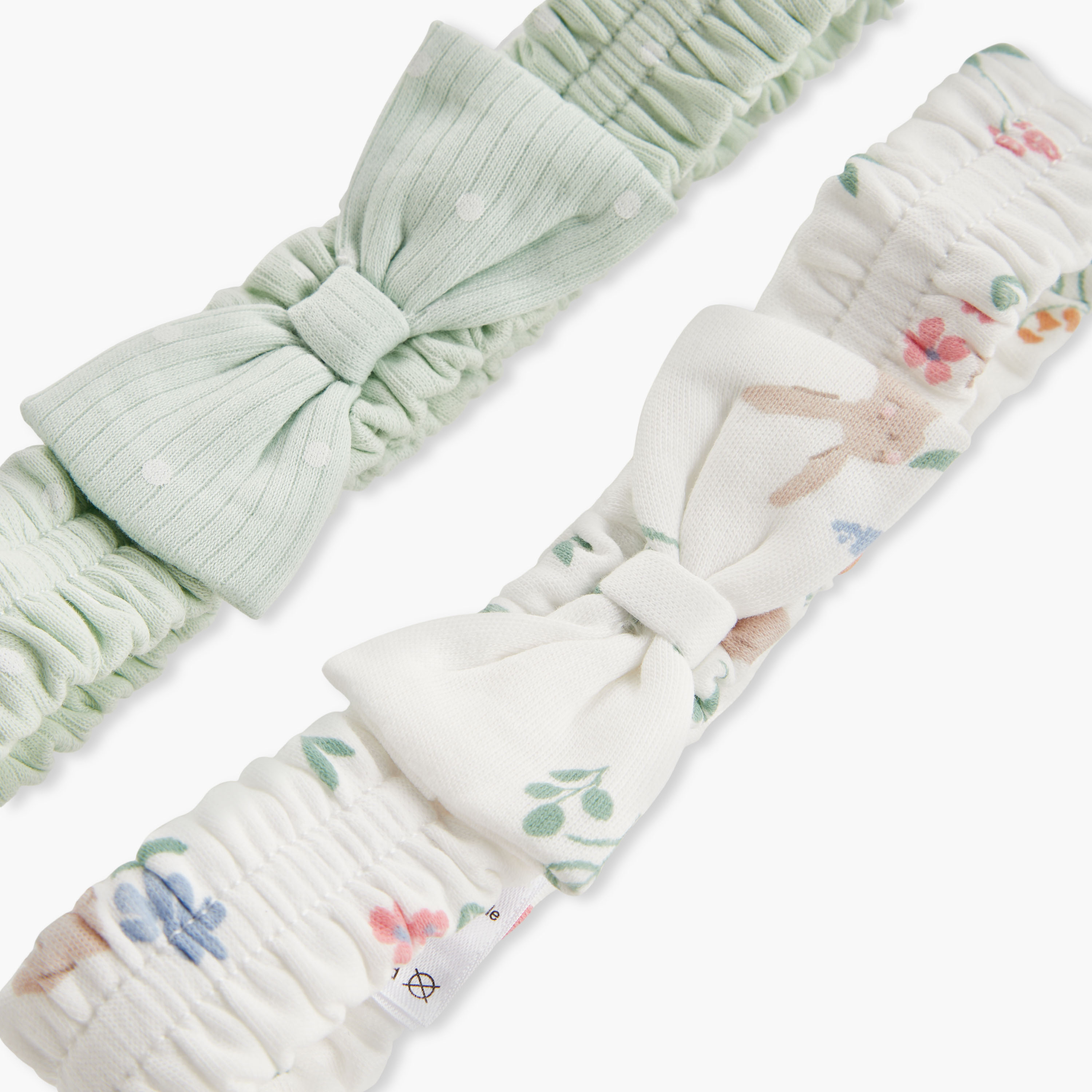 Juniors Printed Headband with Bow Detail - Set of 2-baby-girls-accessories-mittens-image-7