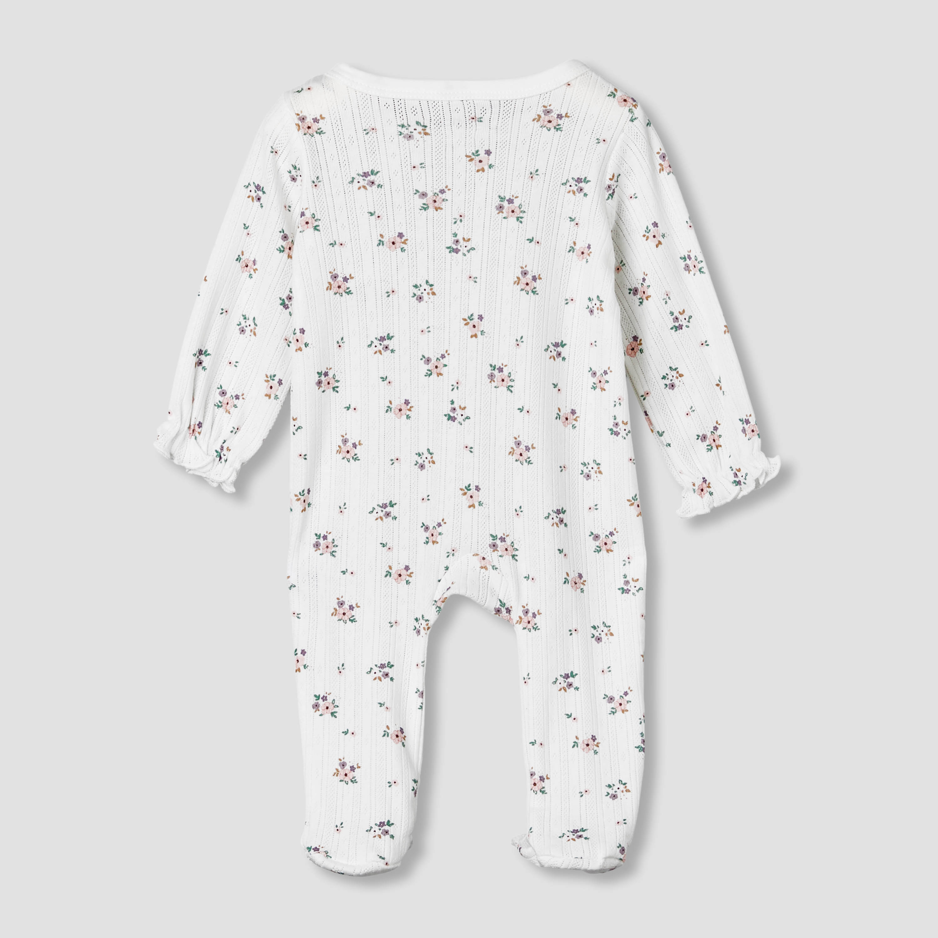 Juniors Cotton Round Neck Long Sleeves Sleepsuit with Floral Print-baby-girls-clothing-nightwear-sleepsuits-image-3