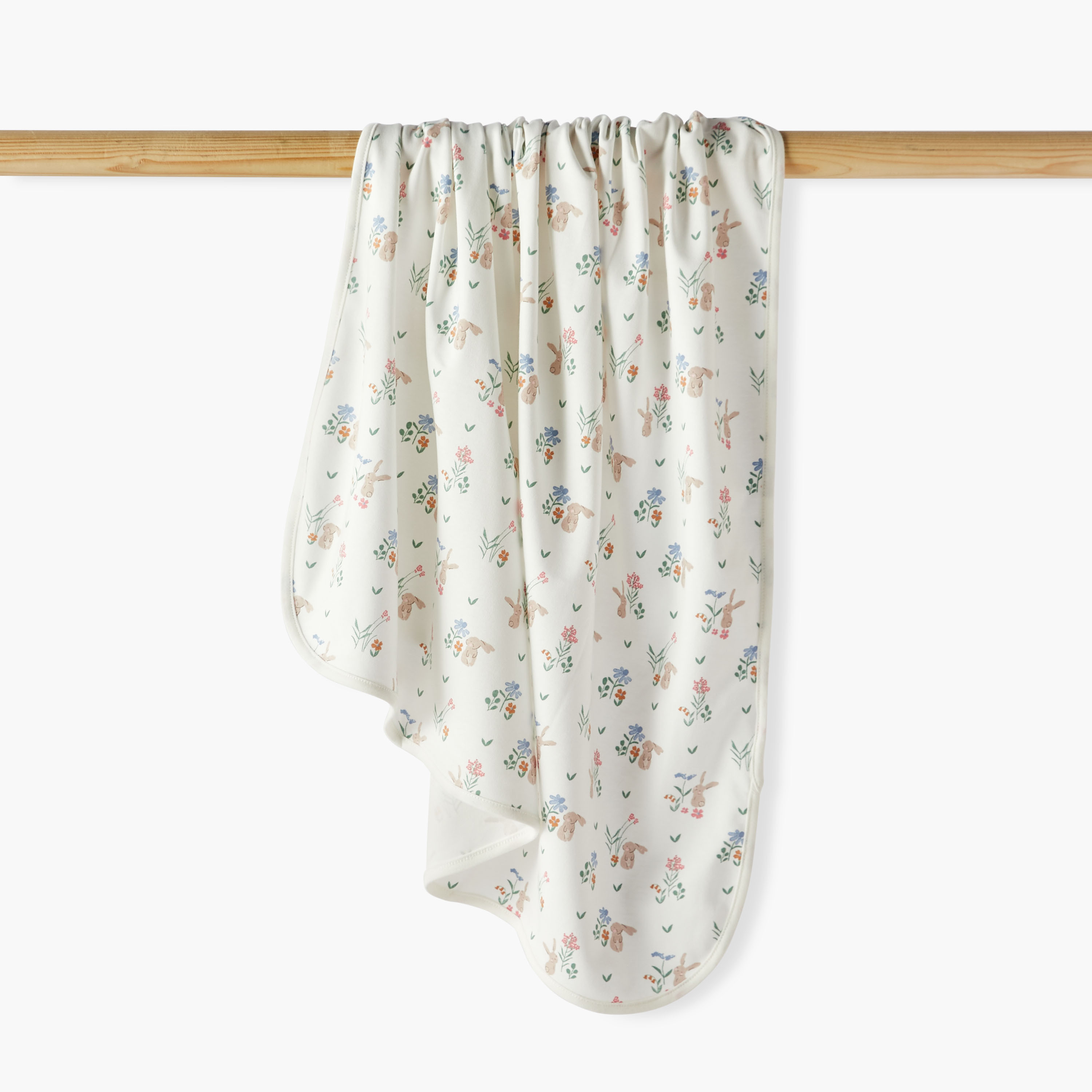 Juniors Floral Print Receiving Blanket-baby-nursery-blanketsandswaddles-receivingblankets-image-1