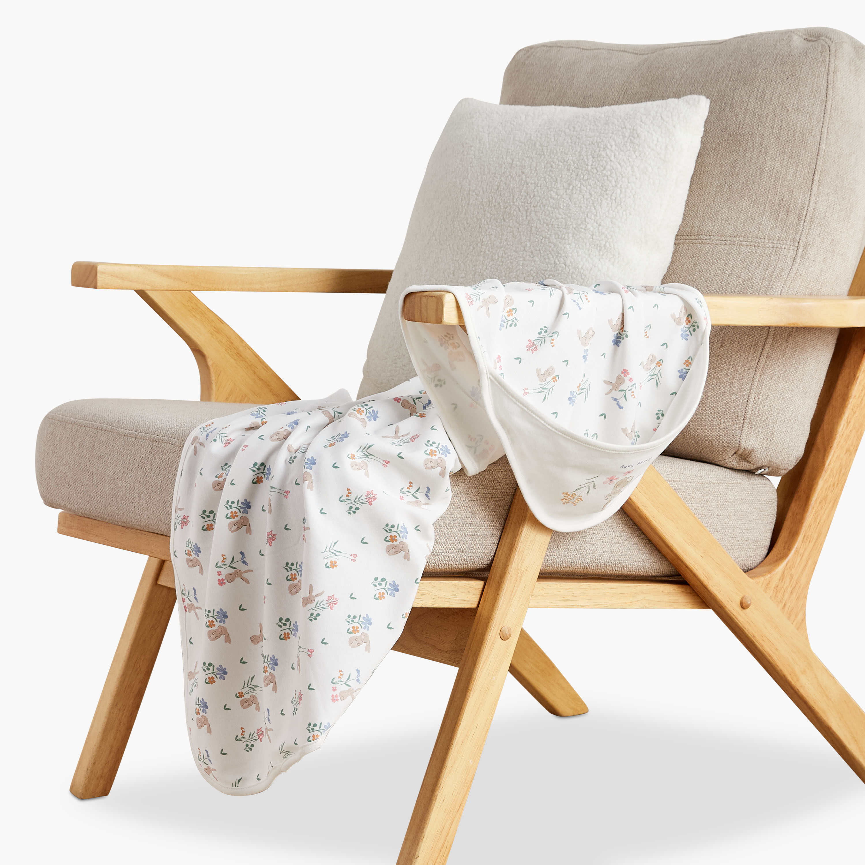 Juniors Floral Print Receiving Blanket-baby-nursery-blanketsandswaddles-receivingblankets-image-2