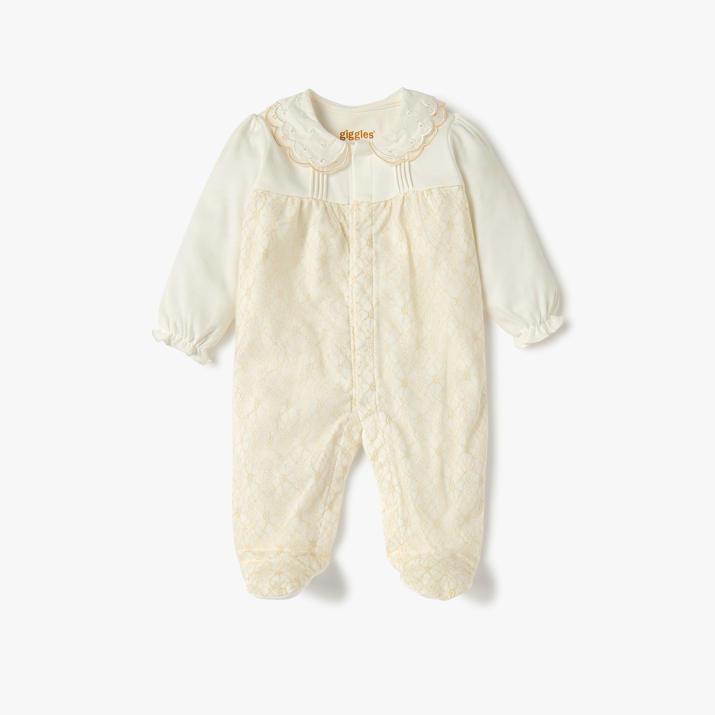 Giggles Printed Closed Feet Sleepsuit with Button Closure-baby-girls-clothing-nightwear-sleepsuits-image-1