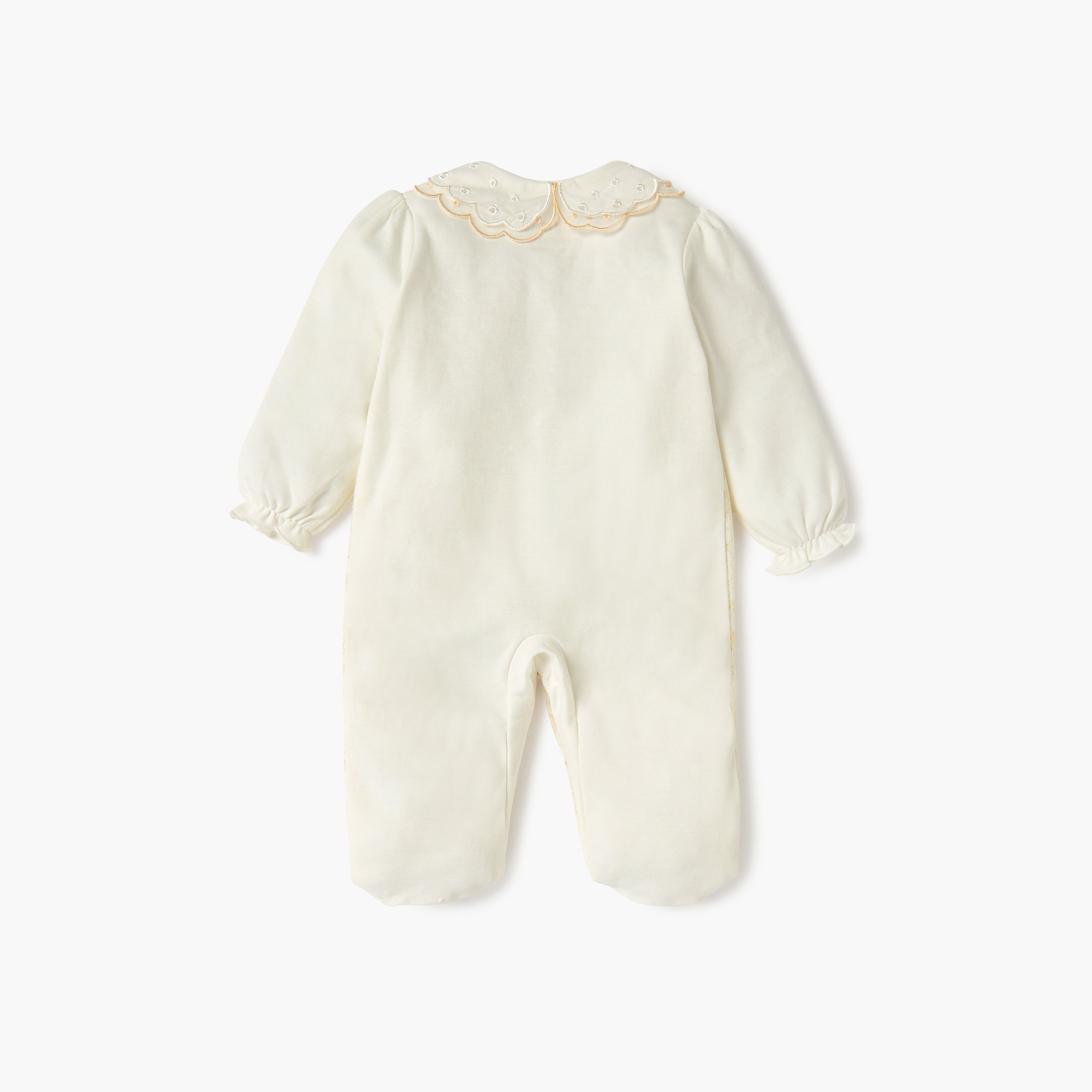 Giggles Printed Closed Feet Sleepsuit with Button Closure-baby-girls-clothing-nightwear-sleepsuits-image-2