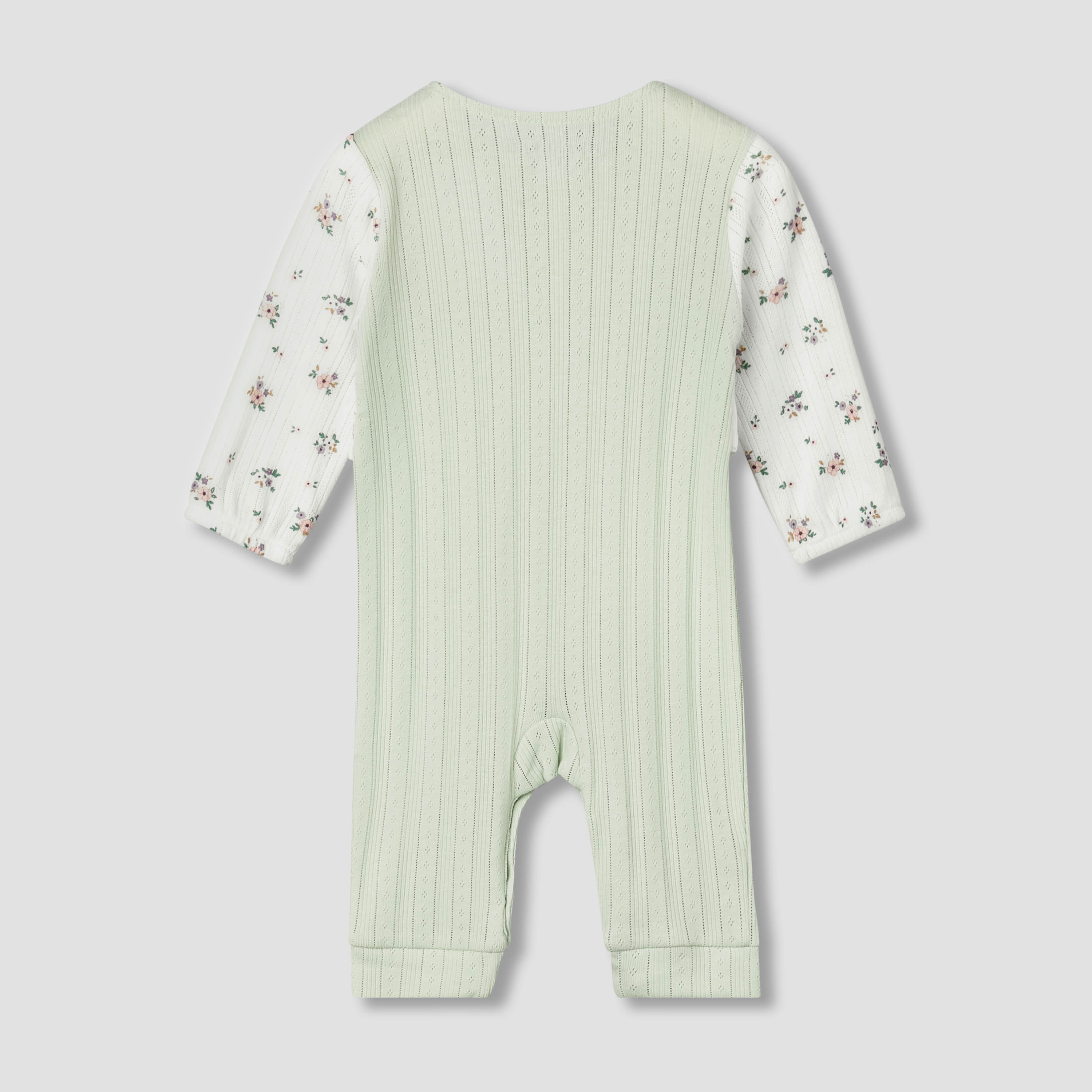 Juniors Cotton Round Neck Long Sleeves Sleepsuit with Floral Print-baby-girls-clothing-nightwear-sleepsuits-image-3