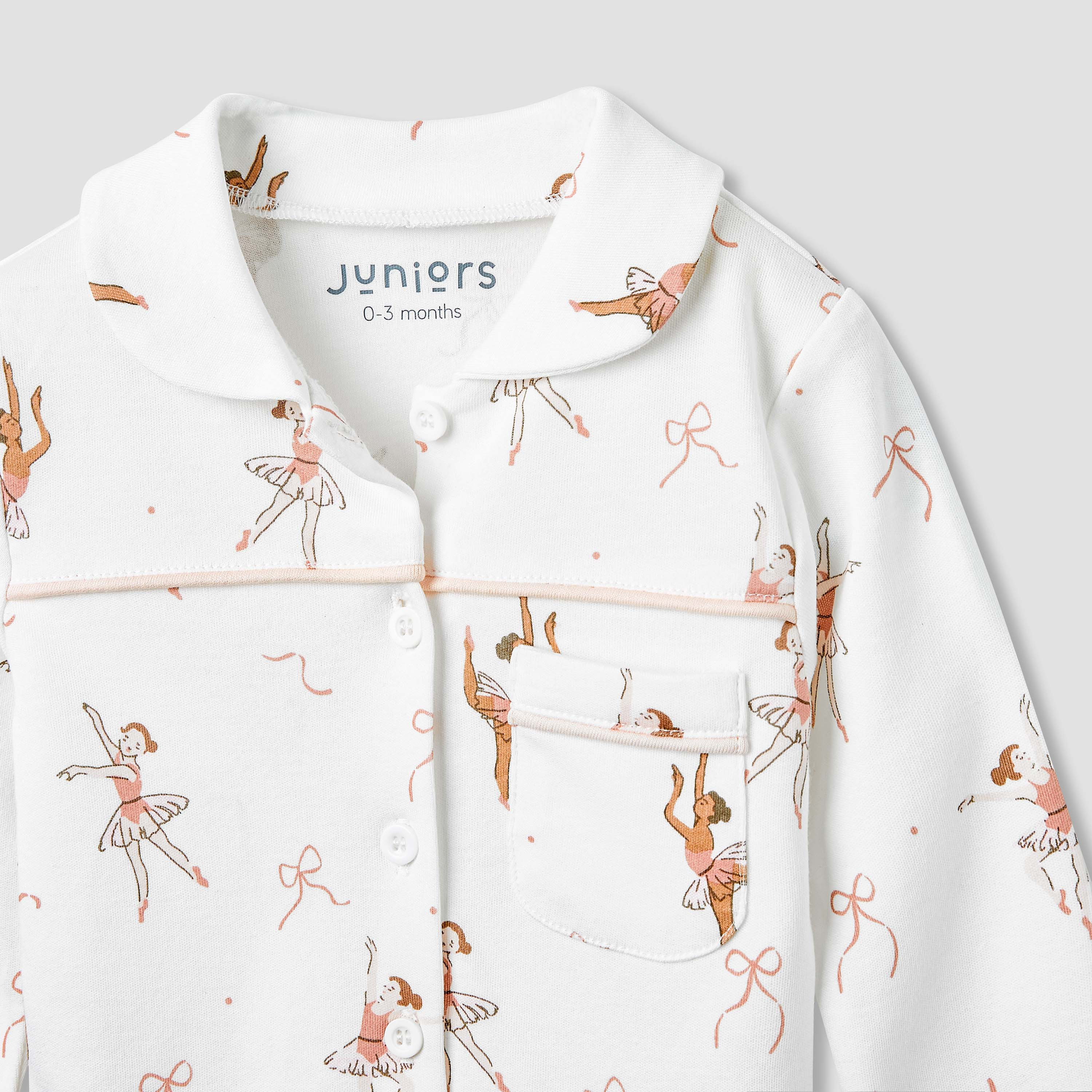 Juniors Ballerina Print Shirt and Pyjama Set-baby-girls-clothing-nightwear-pyjamasets-image-6