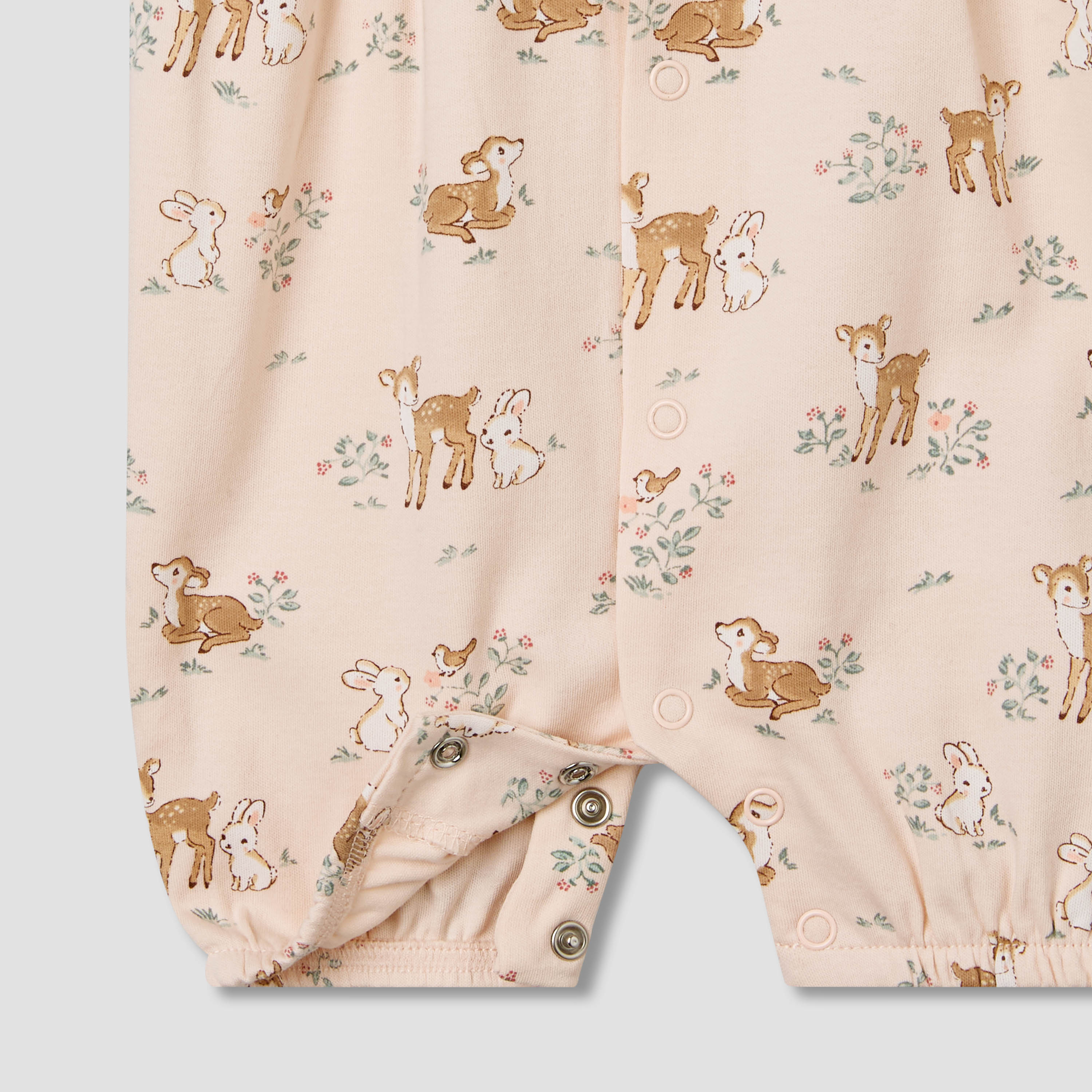 Juniors Cotton Short Sleeves Romper with Deer Print-baby-girls-clothing-rompers-image-4
