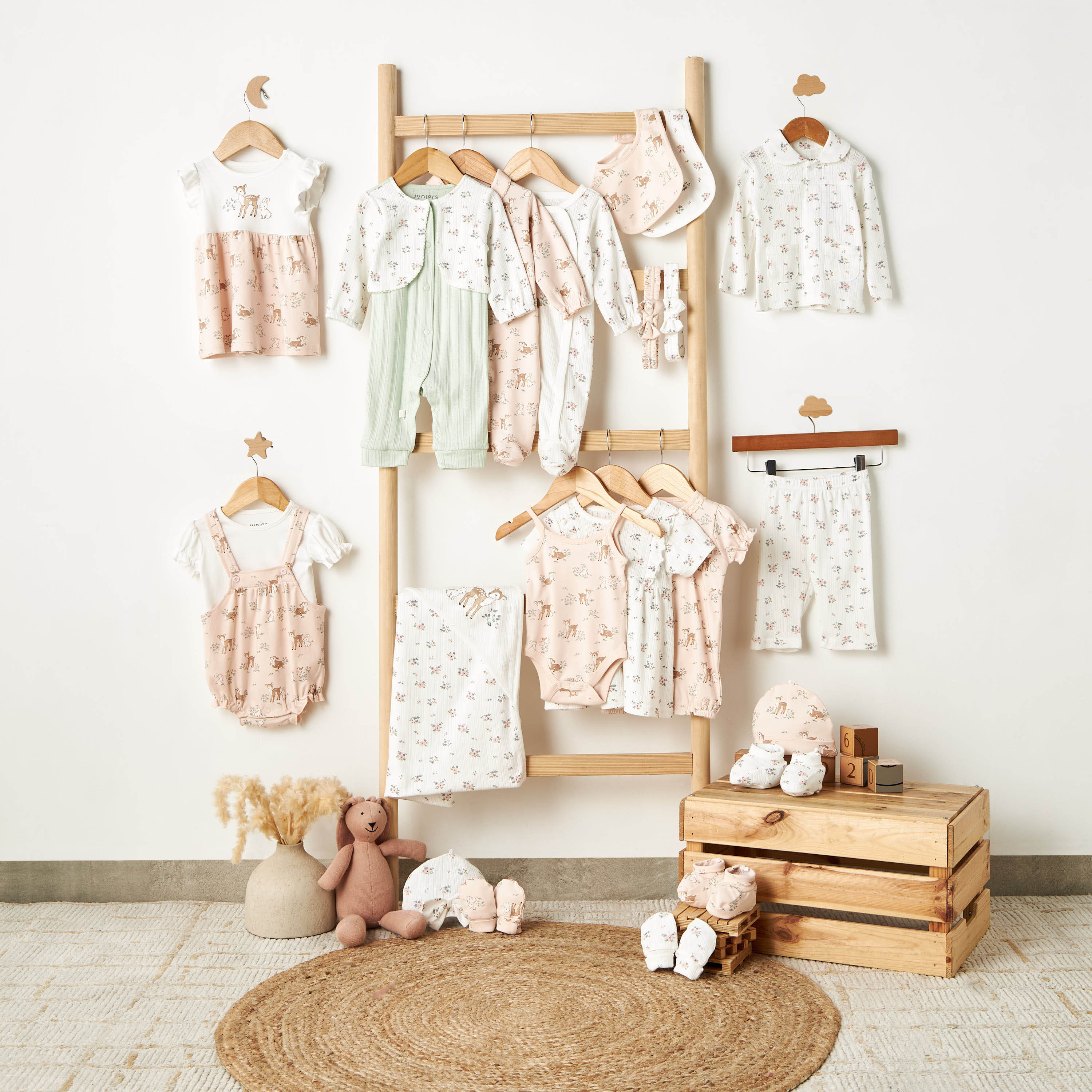Juniors Cotton Short Sleeves Romper with Deer Print-baby-girls-clothing-rompers-image-5