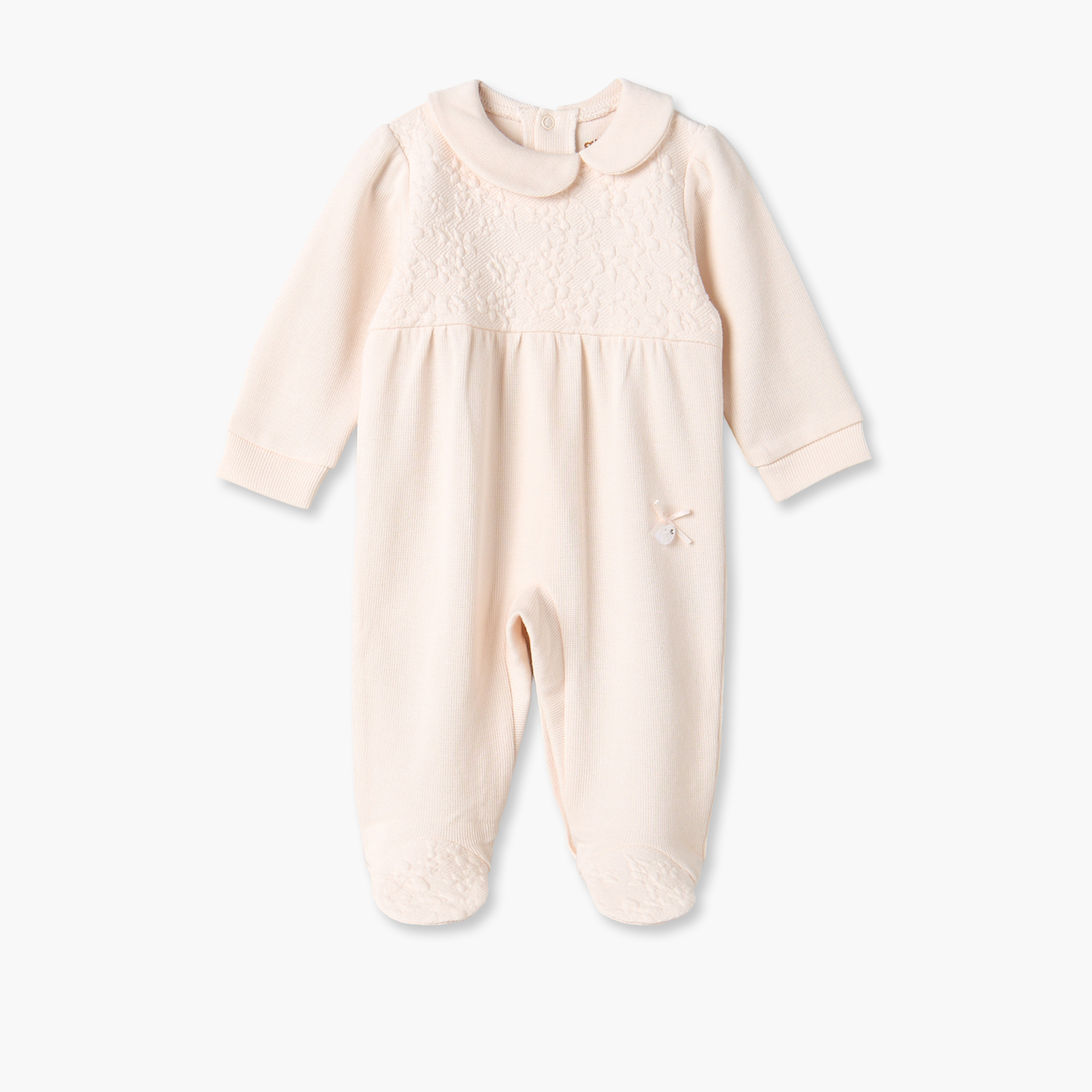 بدلة نوم قطن بياقة وأكمام طويلة وكسرات-baby-boys-clothing-nightwear-sleepsuits-image-2