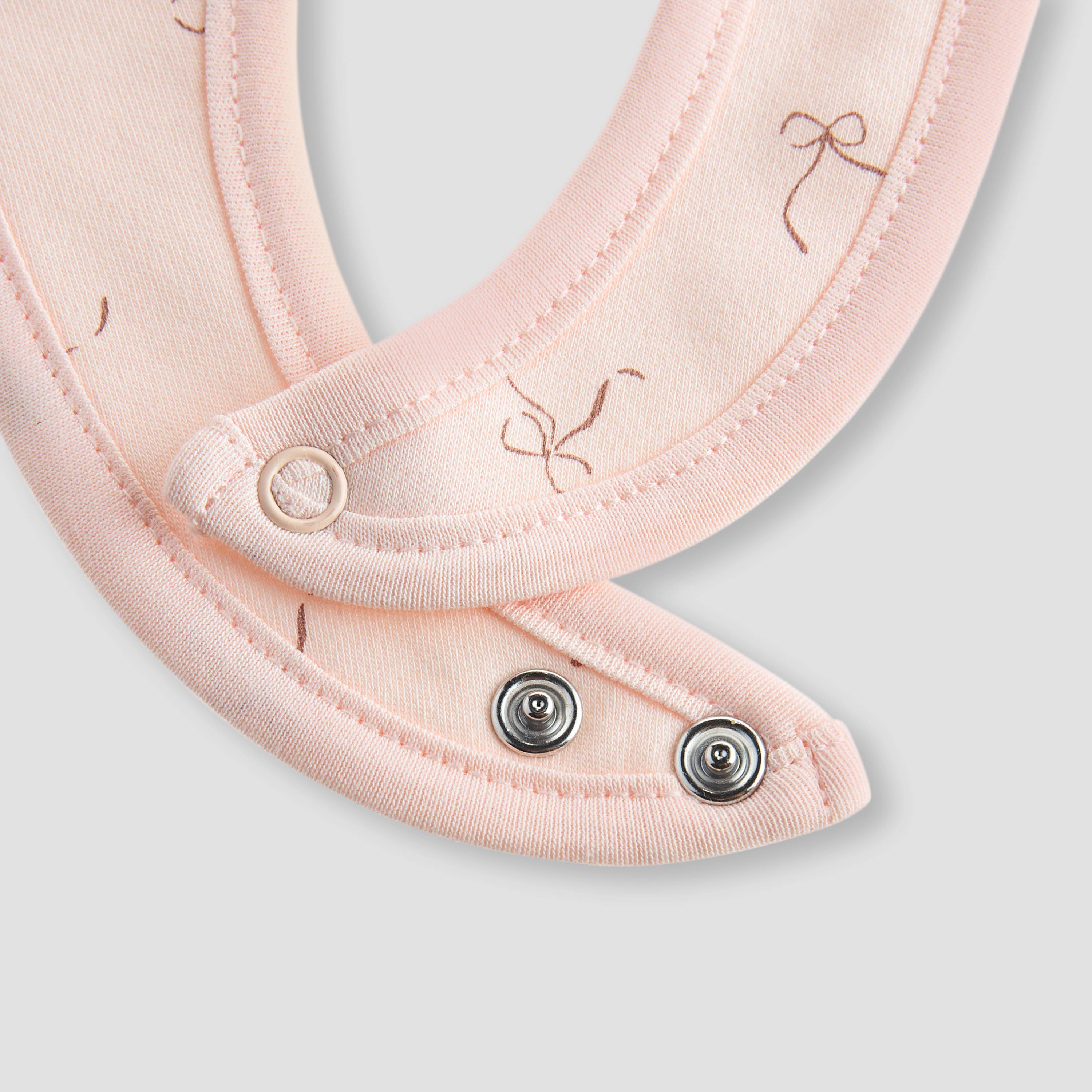 Juniors Ballerina Print Bib with Button Closure - Set of 2-baby-feeding-bibs-image-5