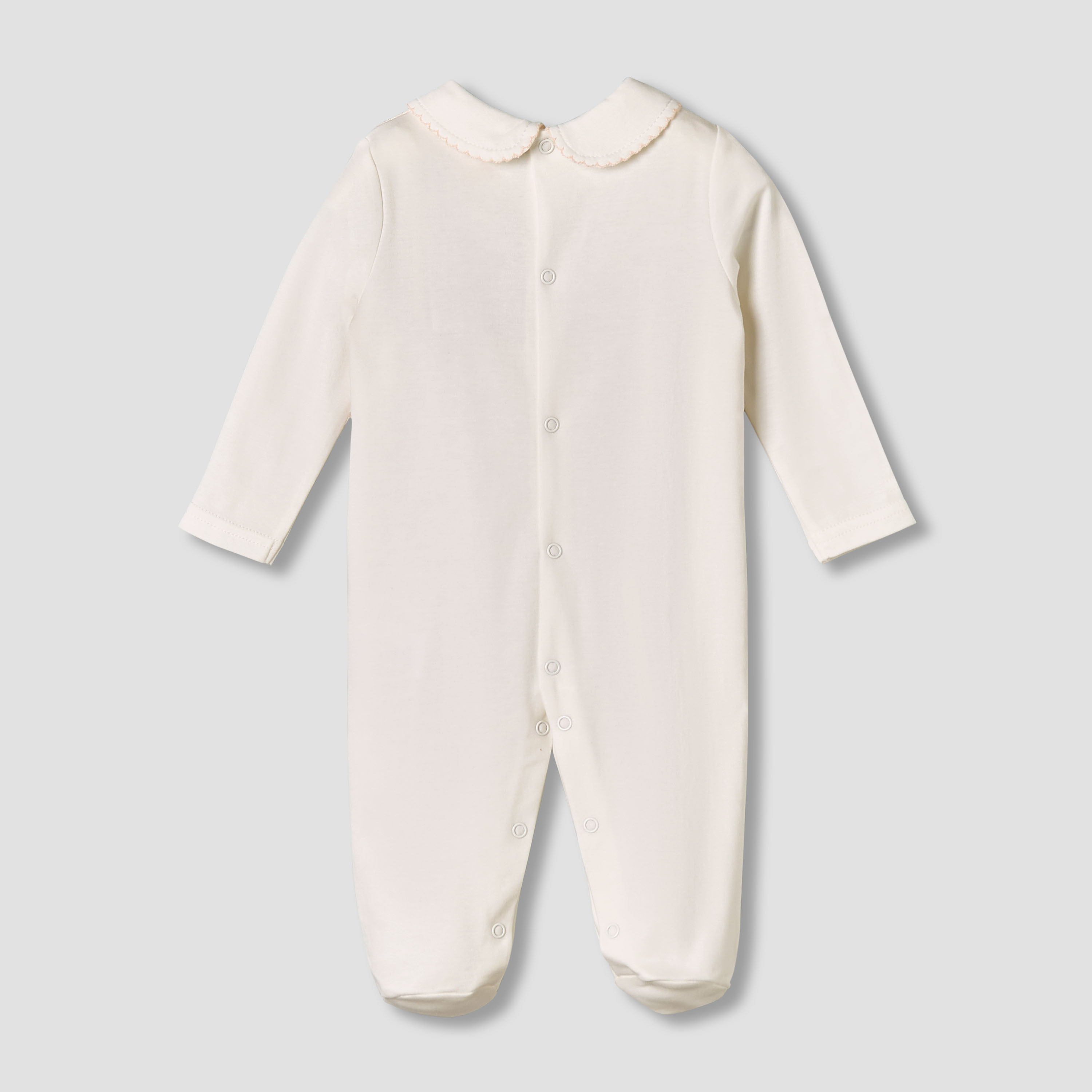 Giggles Cotton Collared Long Sleeves Sleepsuit with Snap Button Closure-baby-girls-clothing-nightwear-sleepsuits-image-3