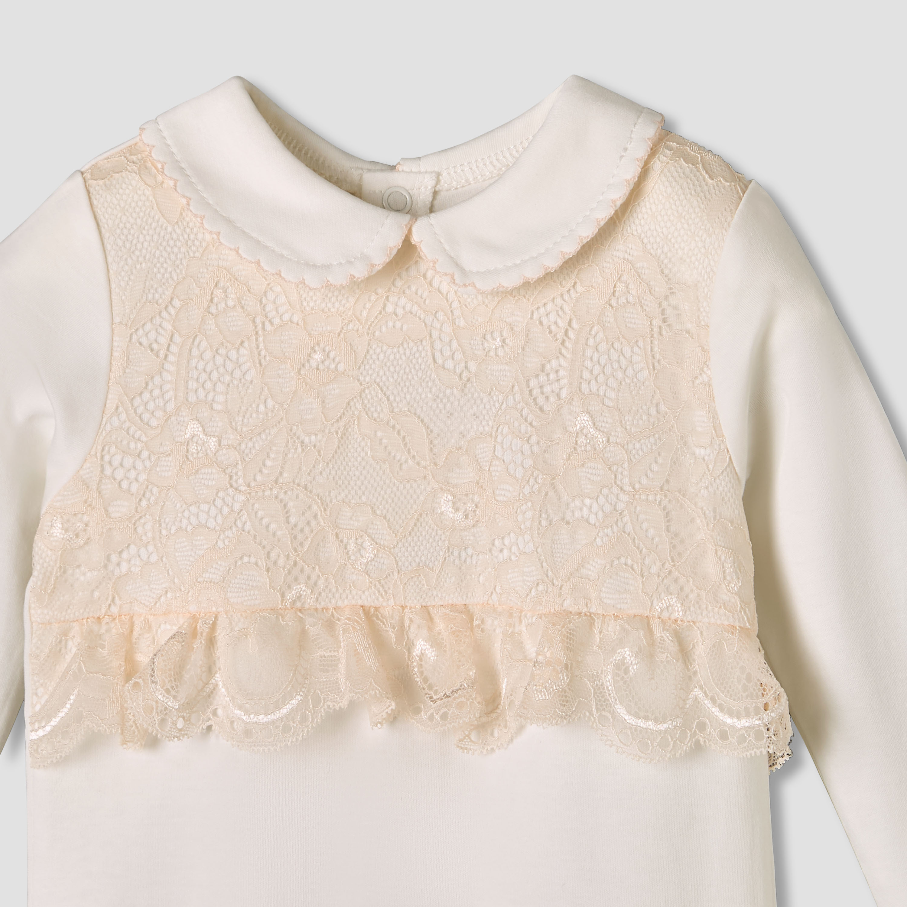 Giggles Cotton Collared Long Sleeves Sleepsuit with Snap Button Closure-baby-girls-clothing-nightwear-sleepsuits-image-4