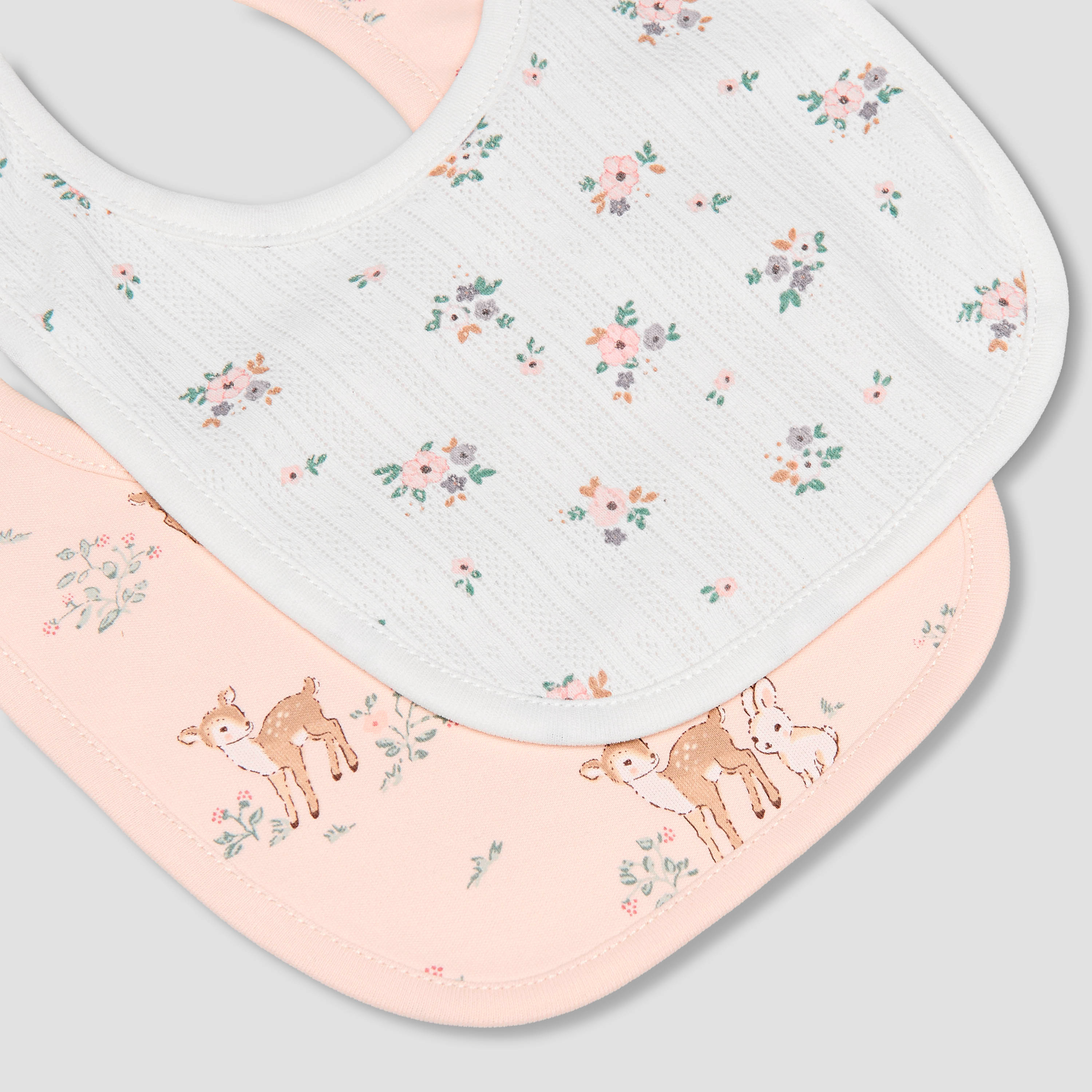 Pack of 2 Juniors Baby Bib with Floral Print-baby-feeding-bibs-image-5