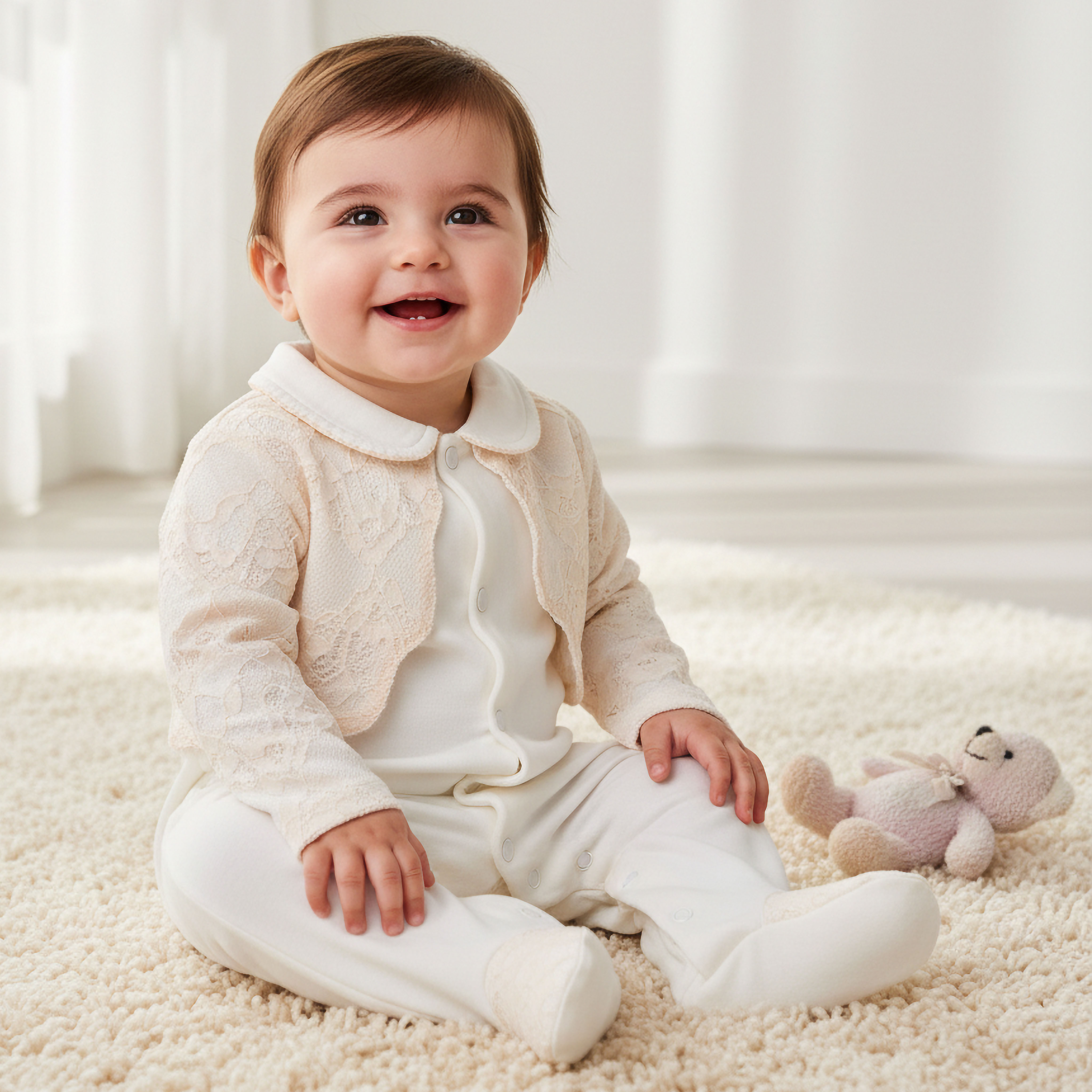 Giggles Cotton Collared Long Sleeves Sleepsuit with Snap Button Closure-baby-girls-clothing-nightwear-sleepsuits-image-1