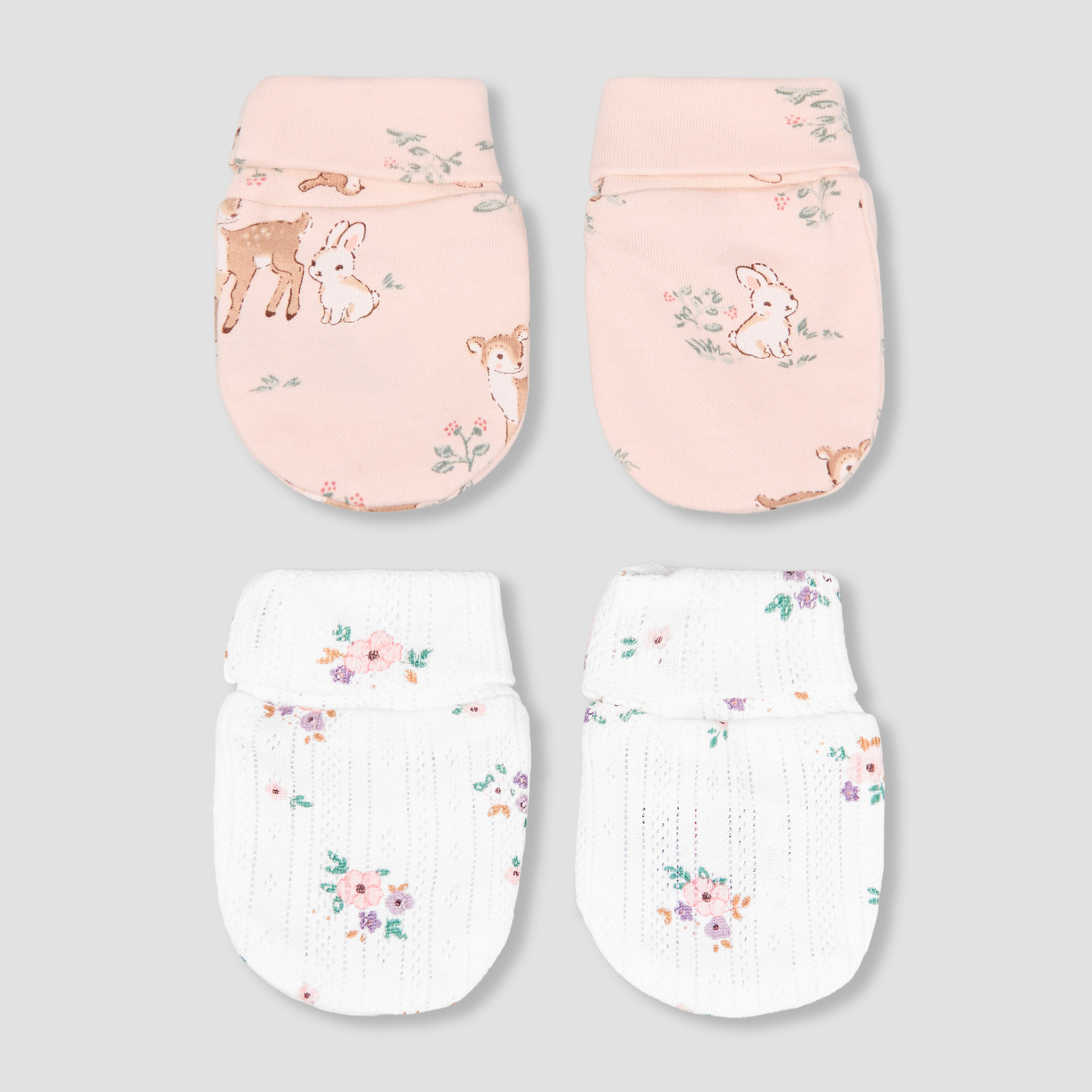 Pack of 2 Juniors Mittens with Soft Cotton, 0-36 months-baby-girls-accessories-mittens-image-1