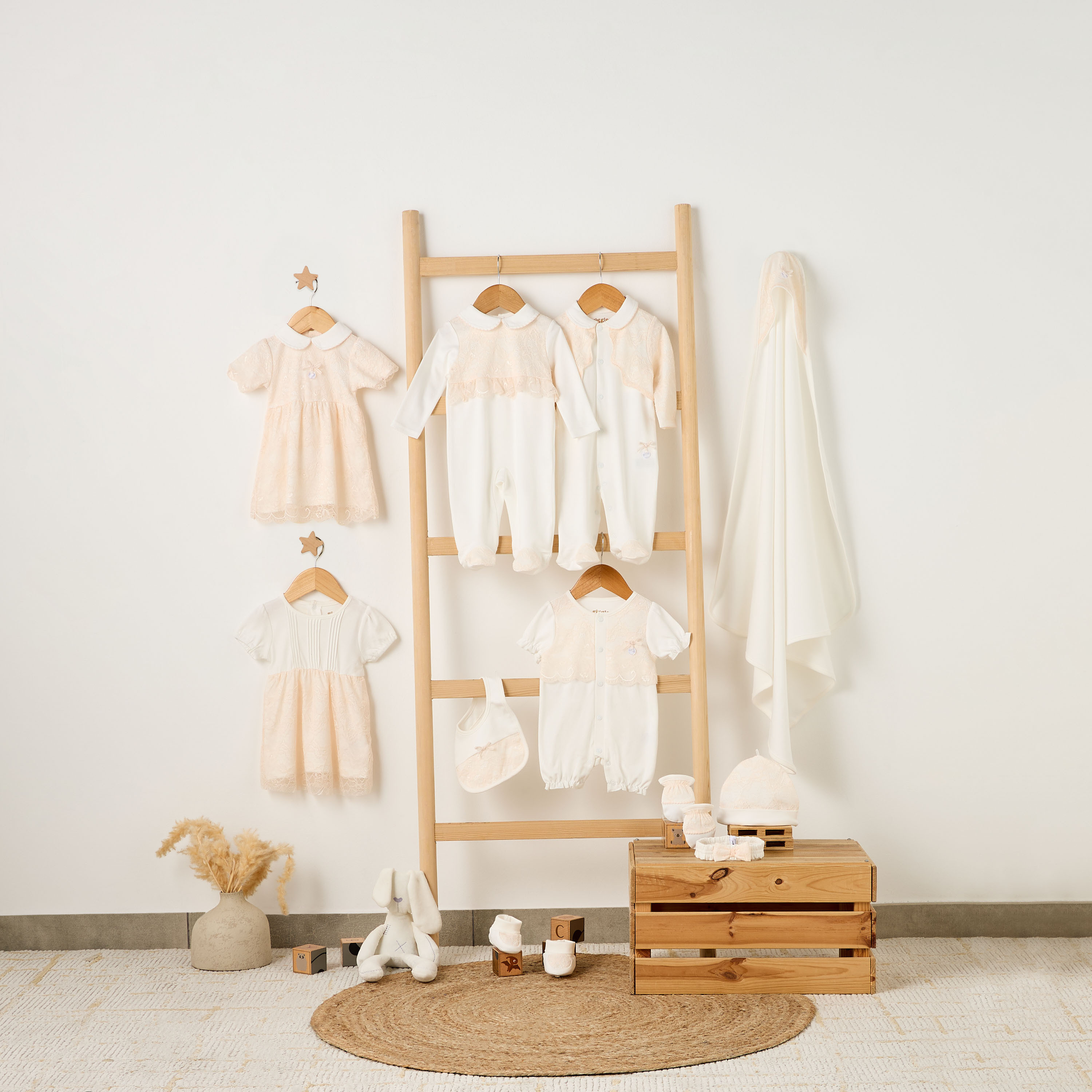 Giggles Round Neck Short Sleeves Romper with Snap Button Closure-baby-girls-clothing-rompers-image-5