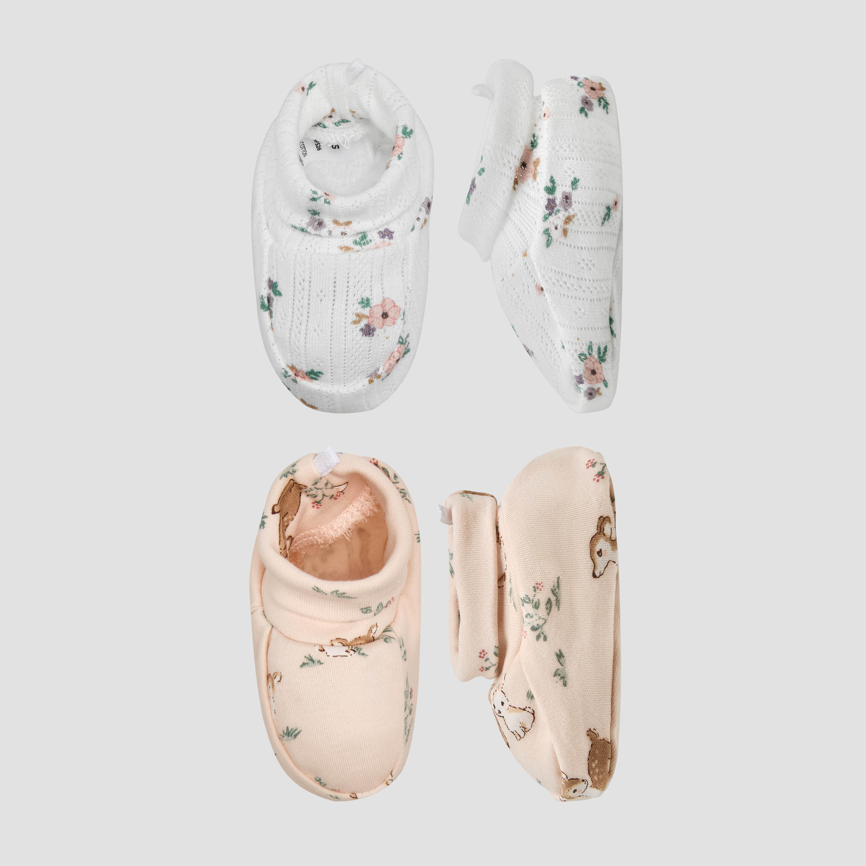 بوت أطفال بطبعات مرِحة من جونيورز – طقم من قطعتين-baby-girls-shoes-booties-image-1