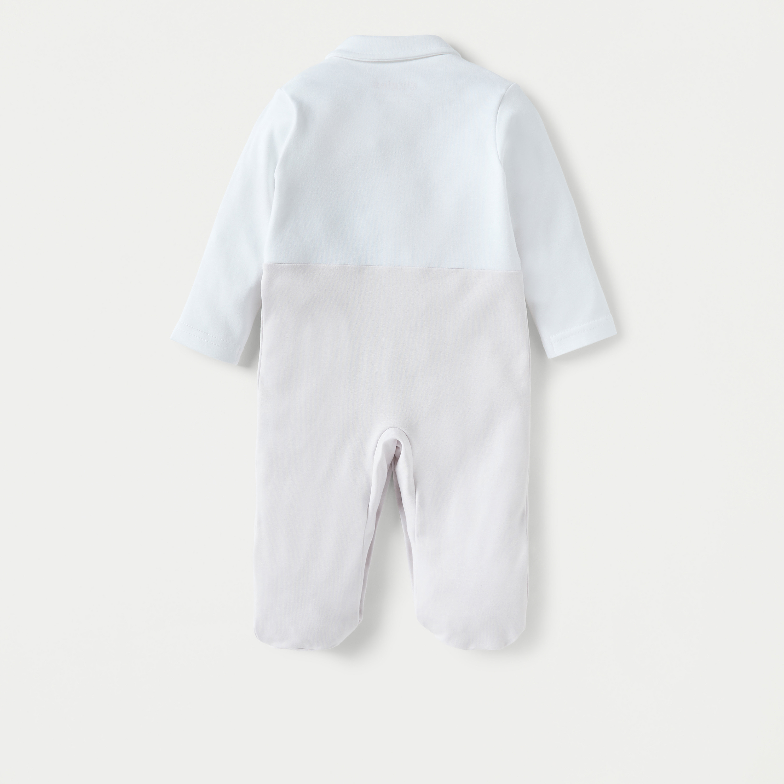 Giggles Textured Closed Foot Sleepsuit with Jacket Detail and Collar-baby-boys-clothing-nightwear-sleepsuits-image-4