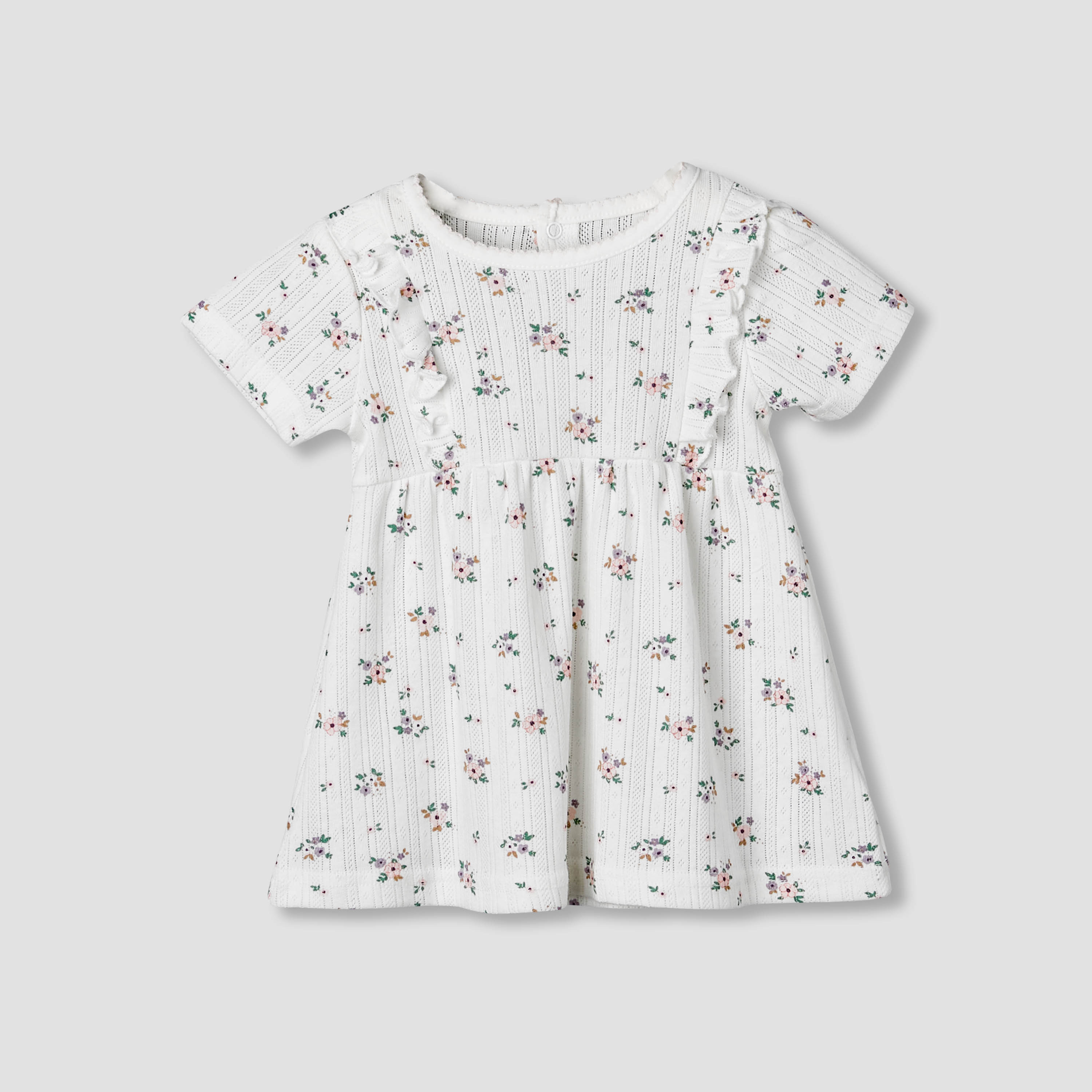 Juniors Round Neck Short Sleeves A-line Dress with Floral Print-baby-girls-clothing-dressesandjumpsuits-image-2