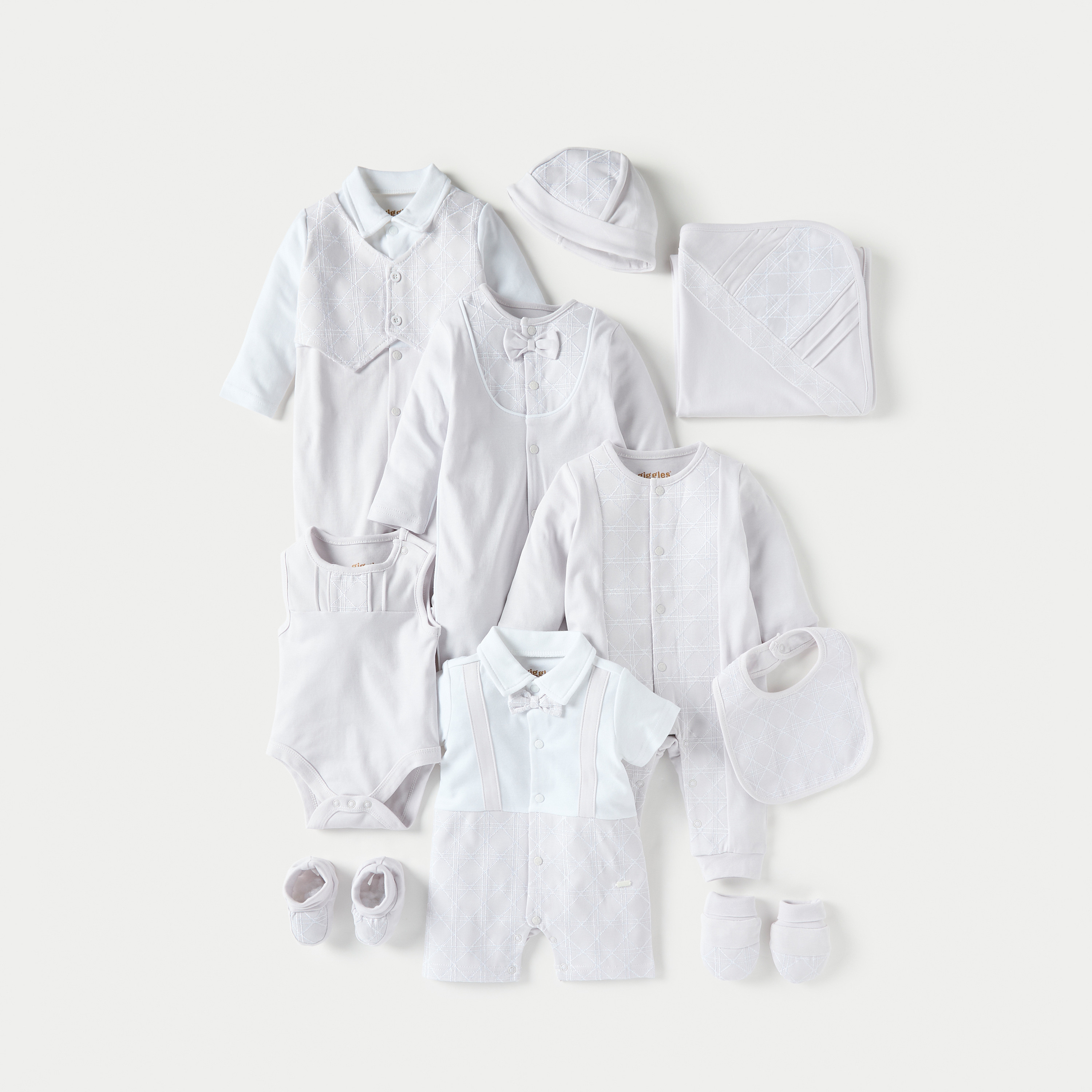 Giggles Textured Closed Feet Sleepsuit with Bow Detail-baby-boys-clothing-nightwear-sleepsuits-image-5