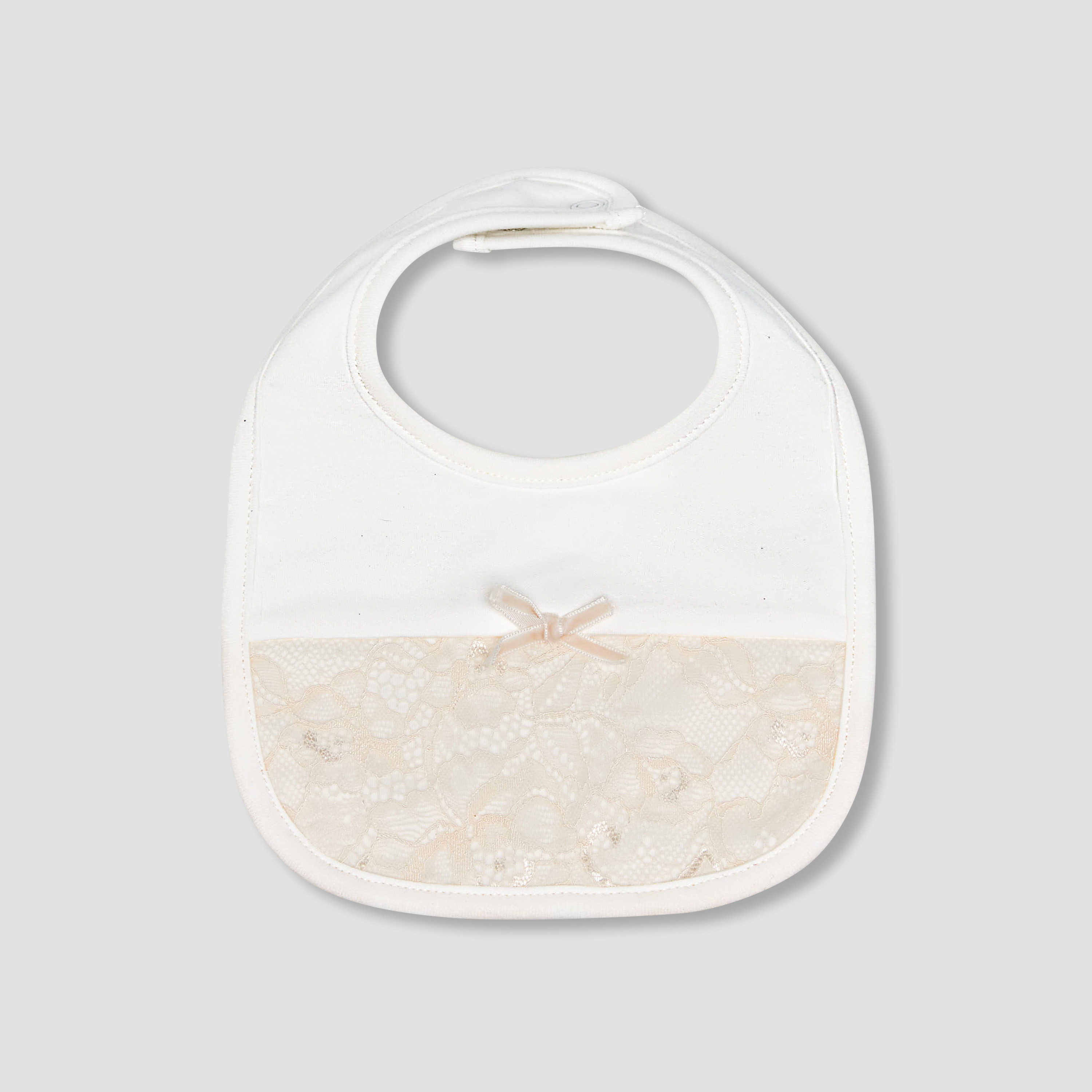 Giggles Baby Bib with Lace Detail-baby-feeding-bibs-image-1