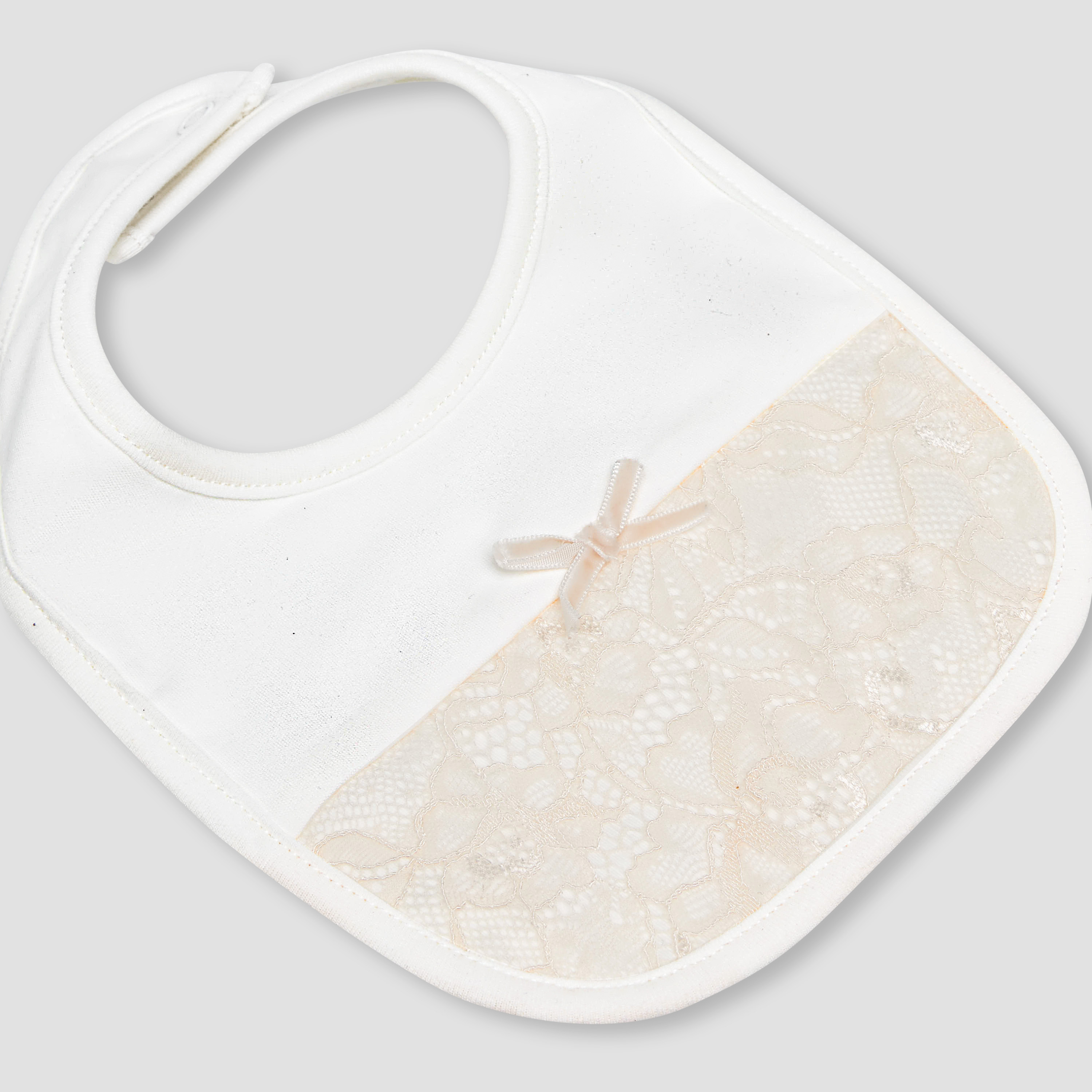 Giggles Baby Bib with Lace Detail-baby-feeding-bibs-image-3