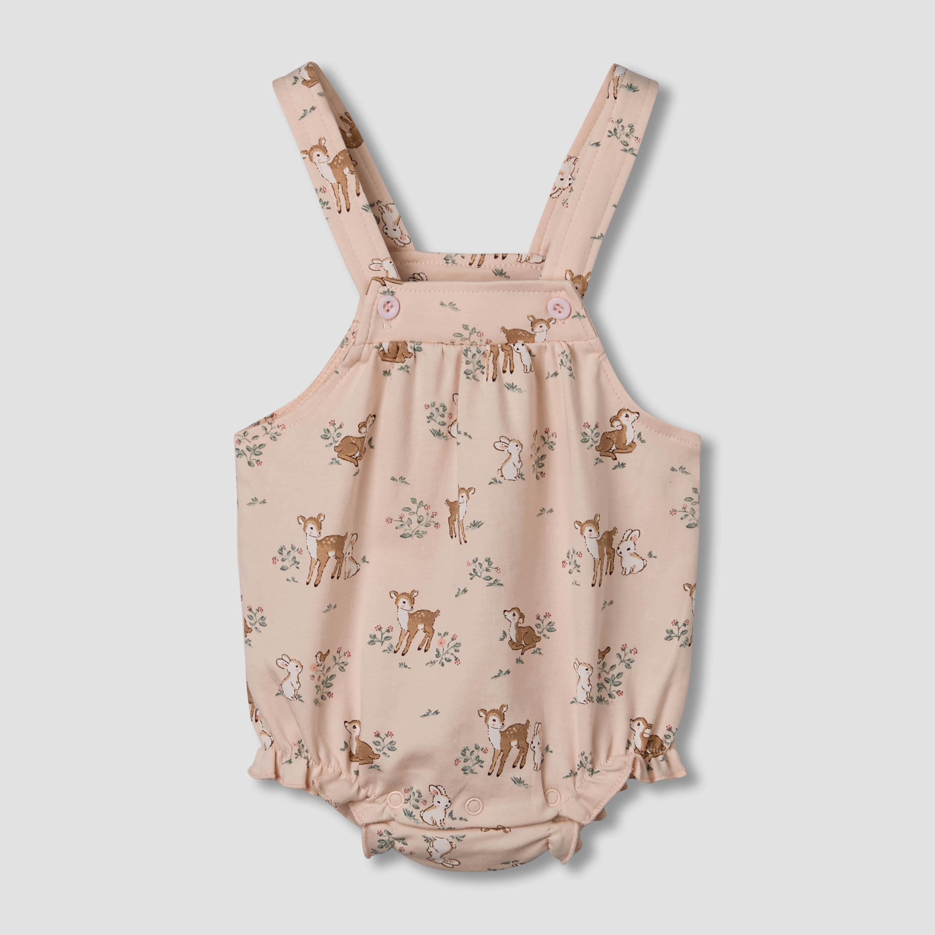 Juniors Short Sleeves T-shirt and Dungaree Set with Print-baby-girls-clothing-setsandcoords-image-4