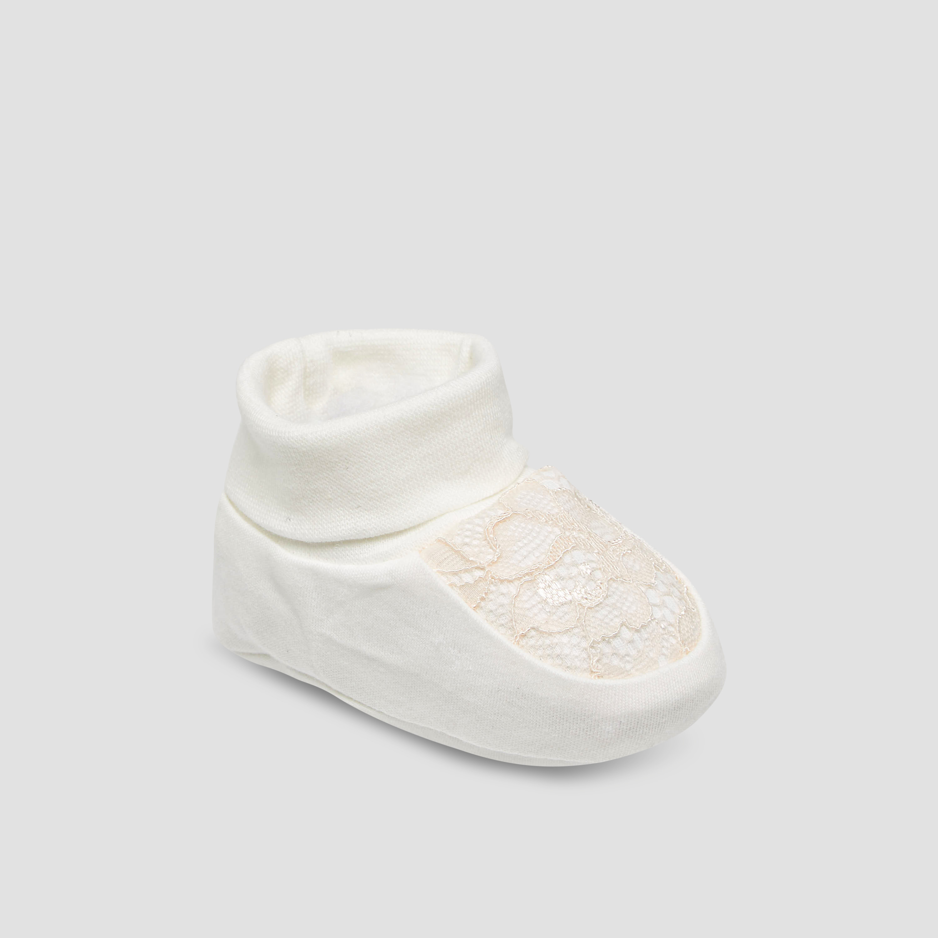 Giggles Booties with Lace Detail-baby-girls-shoes-booties-image-2