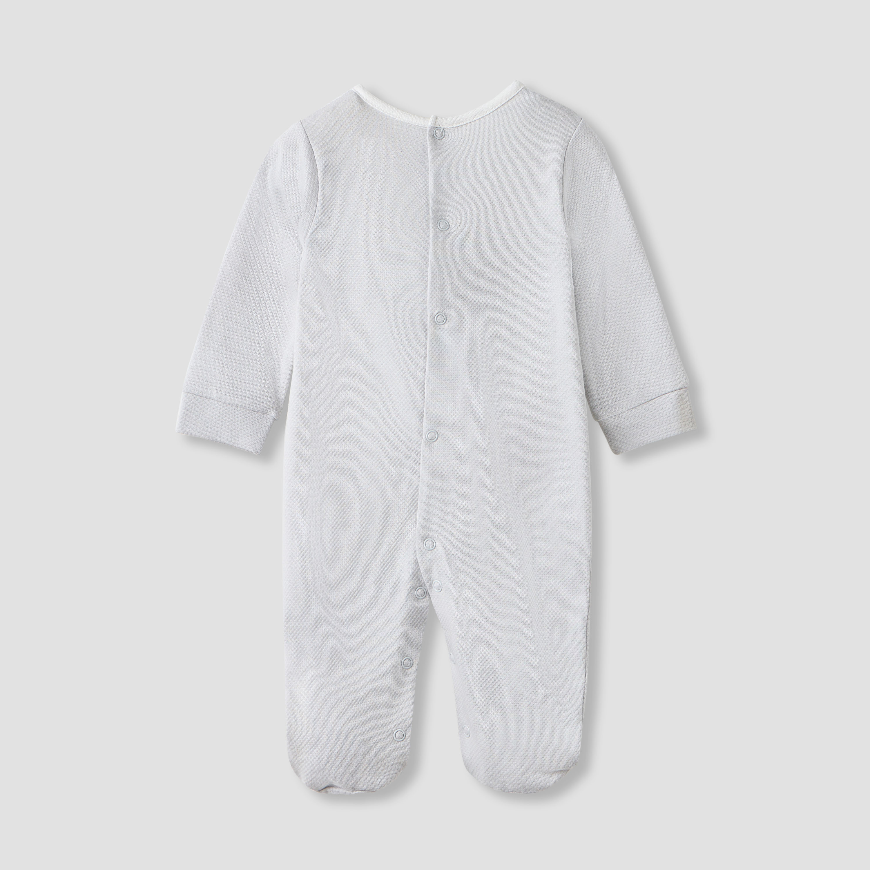 Giggles Textured Sleepsuit with Long Sleeves and Pockets-baby-boys-clothing-nightwear-sleepsuits-image-2