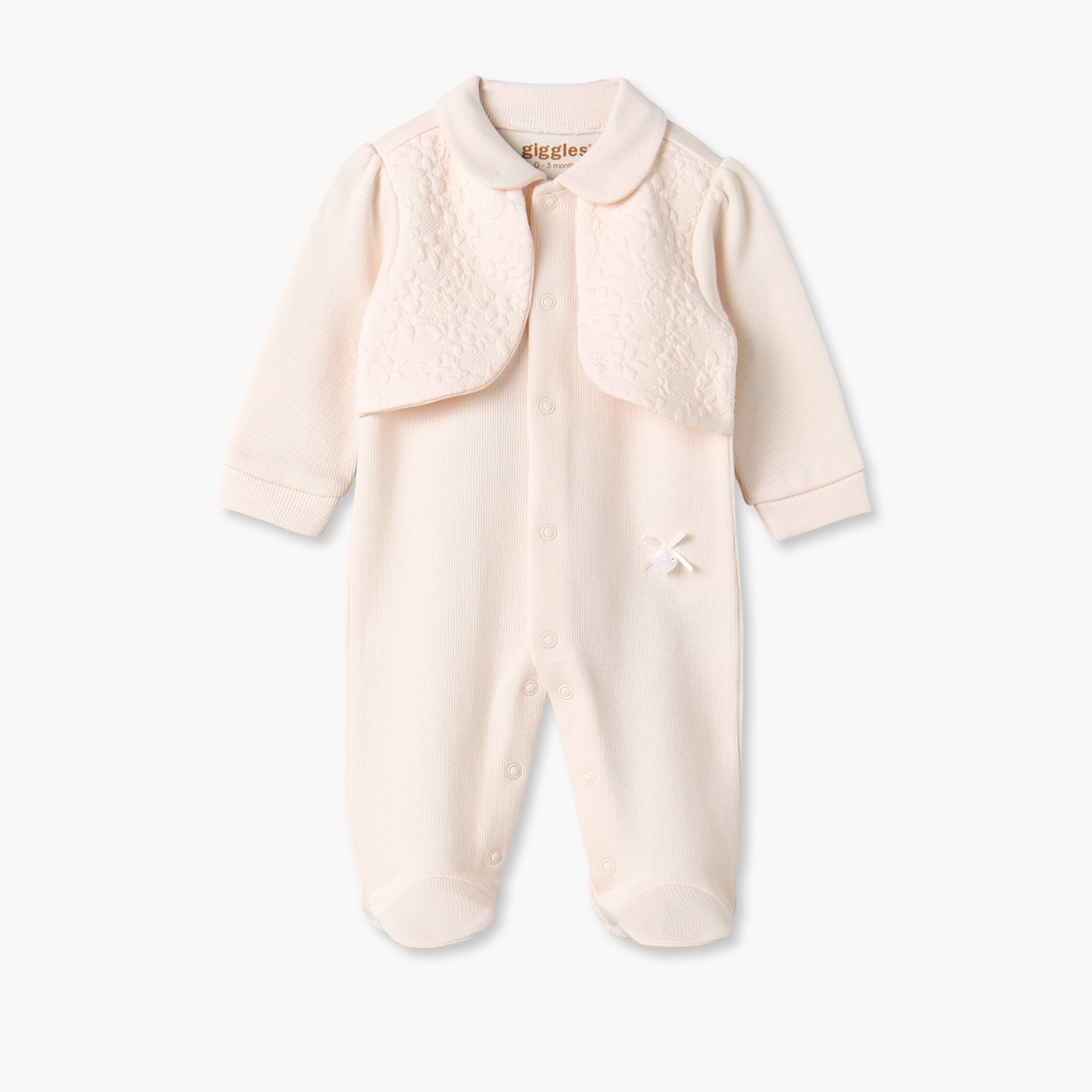 Giggles Peter Pan Collar Long Sleeves Sleepsuit with Attached Bolero-baby-girls-clothing-nightwear-sleepsuits-image-2