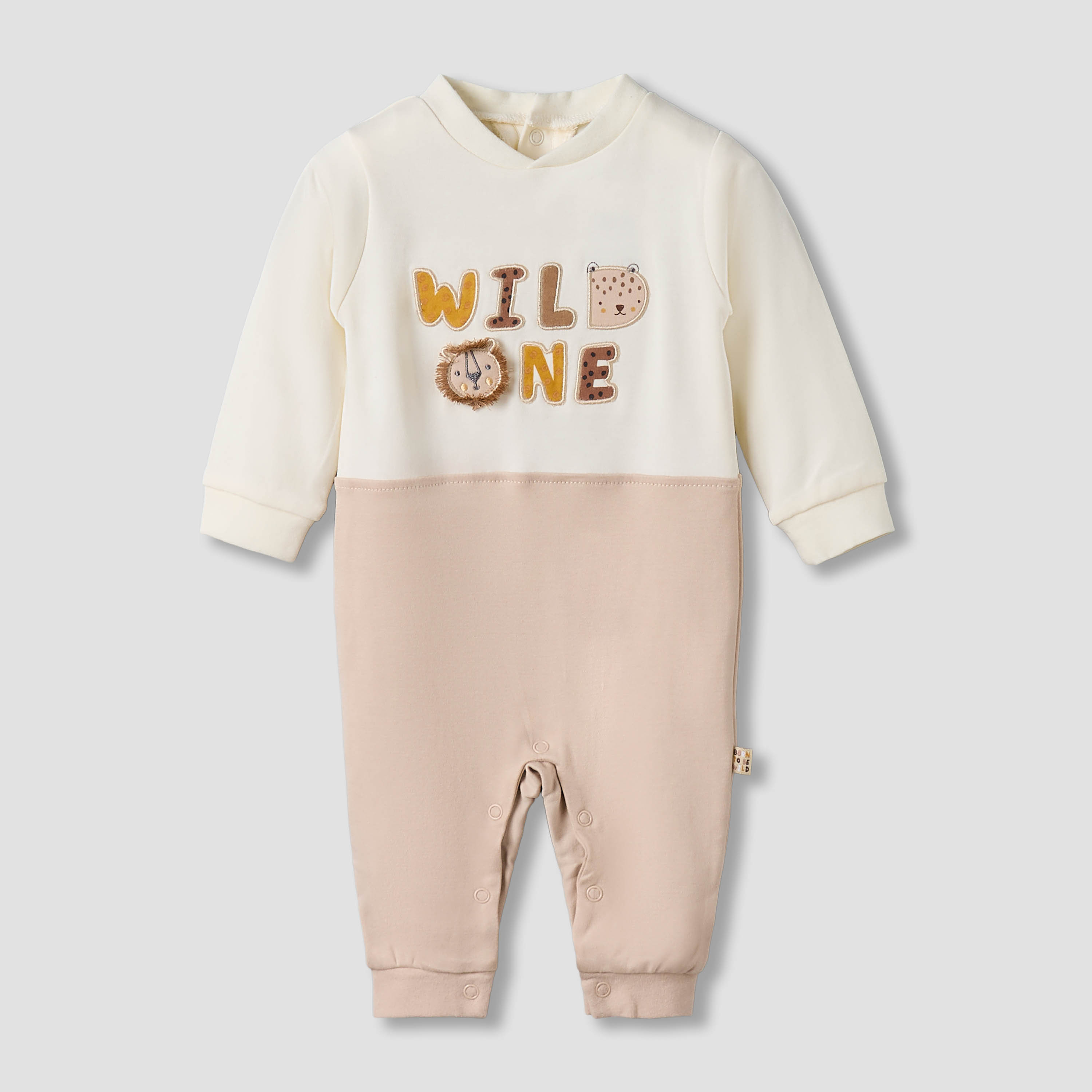 Juniors Cotton Collared Long Sleeves Sleepsuit with Snap Button Closure-baby-boys-clothing-nightwear-sleepsuits-image-2
