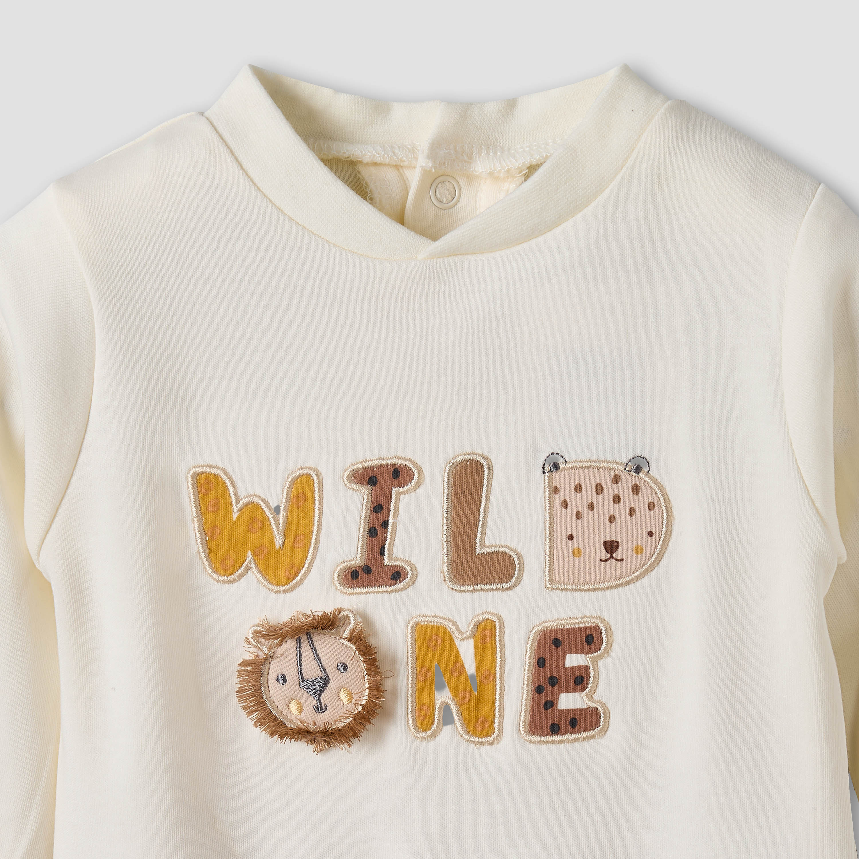 Juniors Cotton Collared Long Sleeves Sleepsuit with Snap Button Closure-baby-boys-clothing-nightwear-sleepsuits-image-4