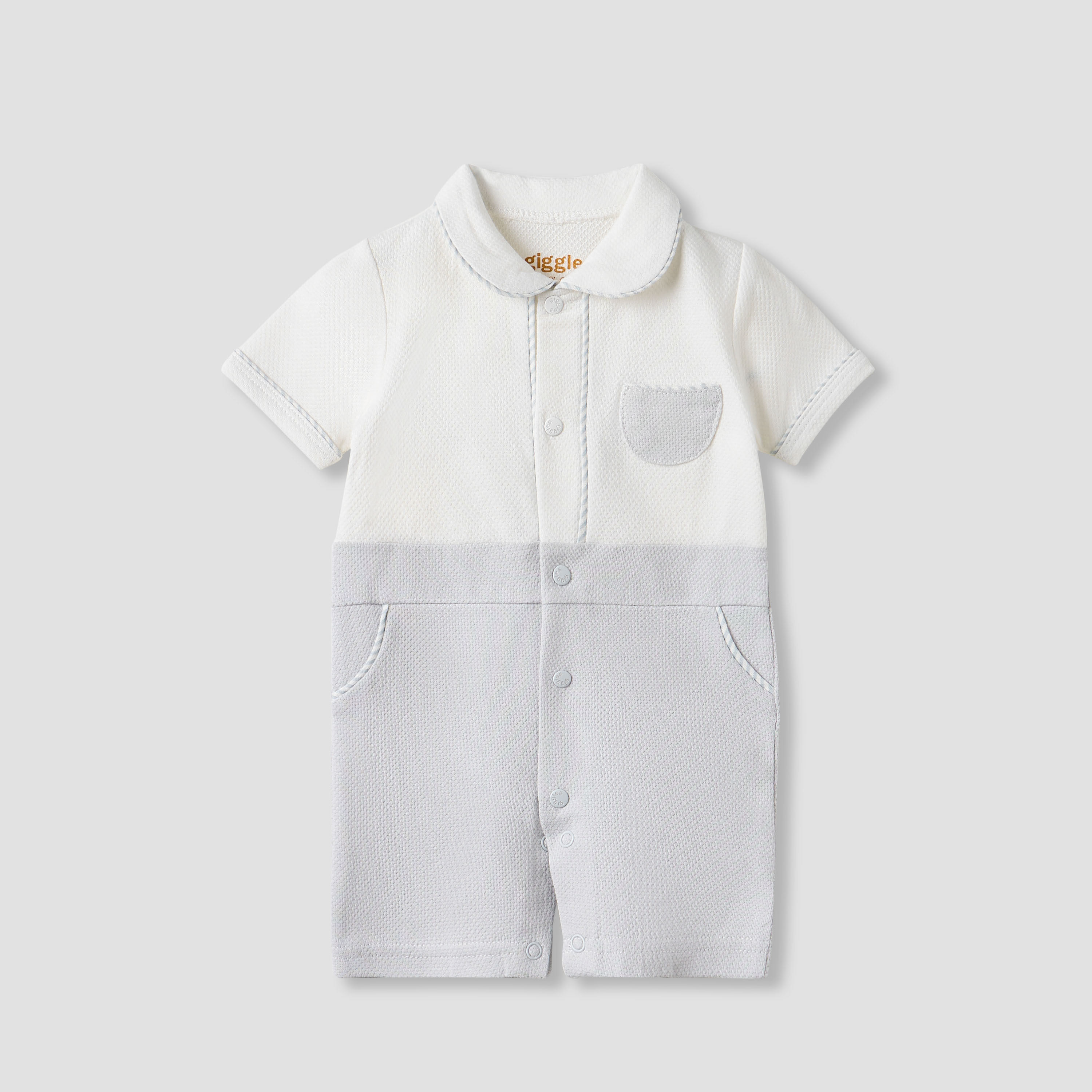 أفرول بارز الملمس بأكمام قصيرة من جيجلز-baby-boys-clothing-rompers-image-5