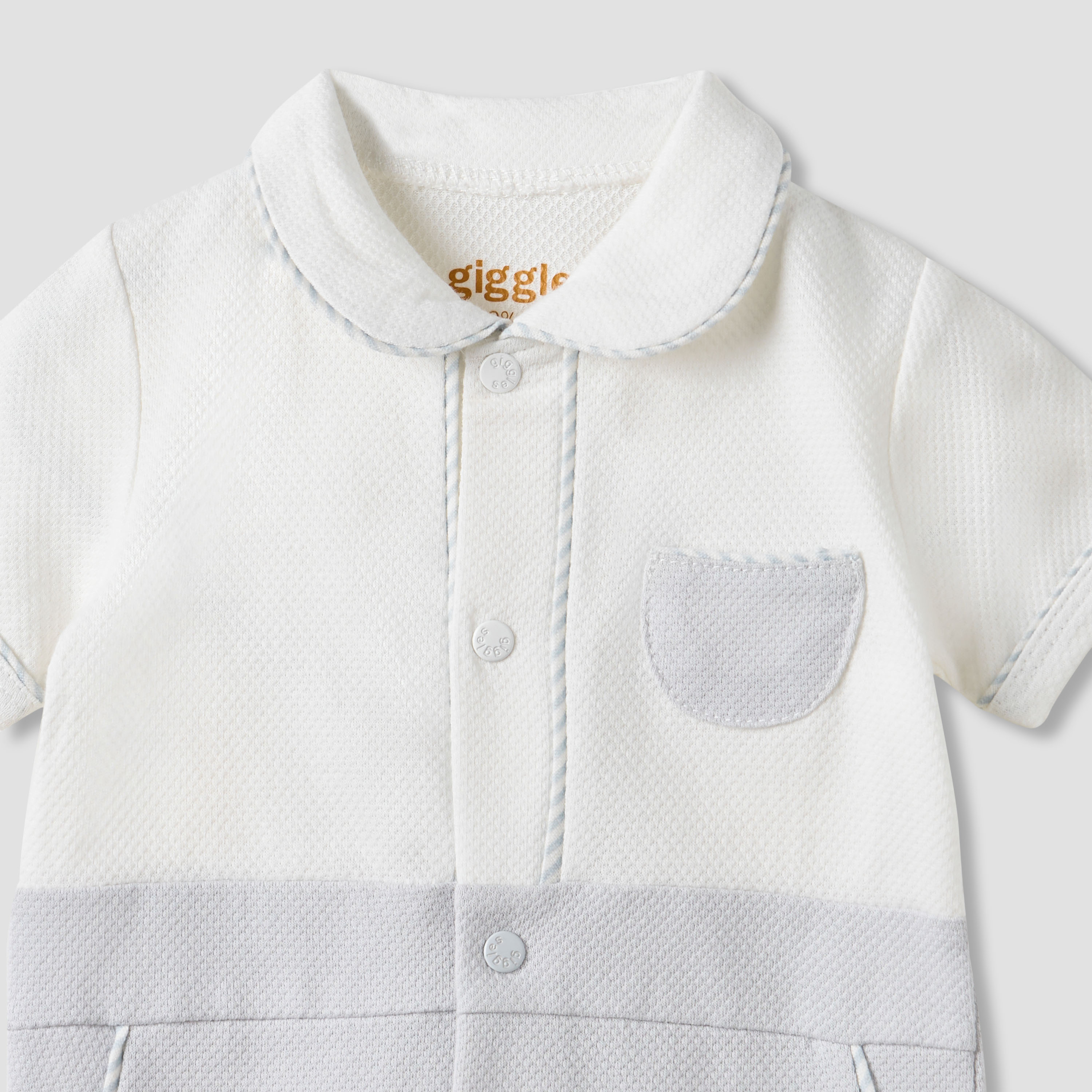 أفرول بارز الملمس بأكمام قصيرة من جيجلز-baby-boys-clothing-rompers-image-3