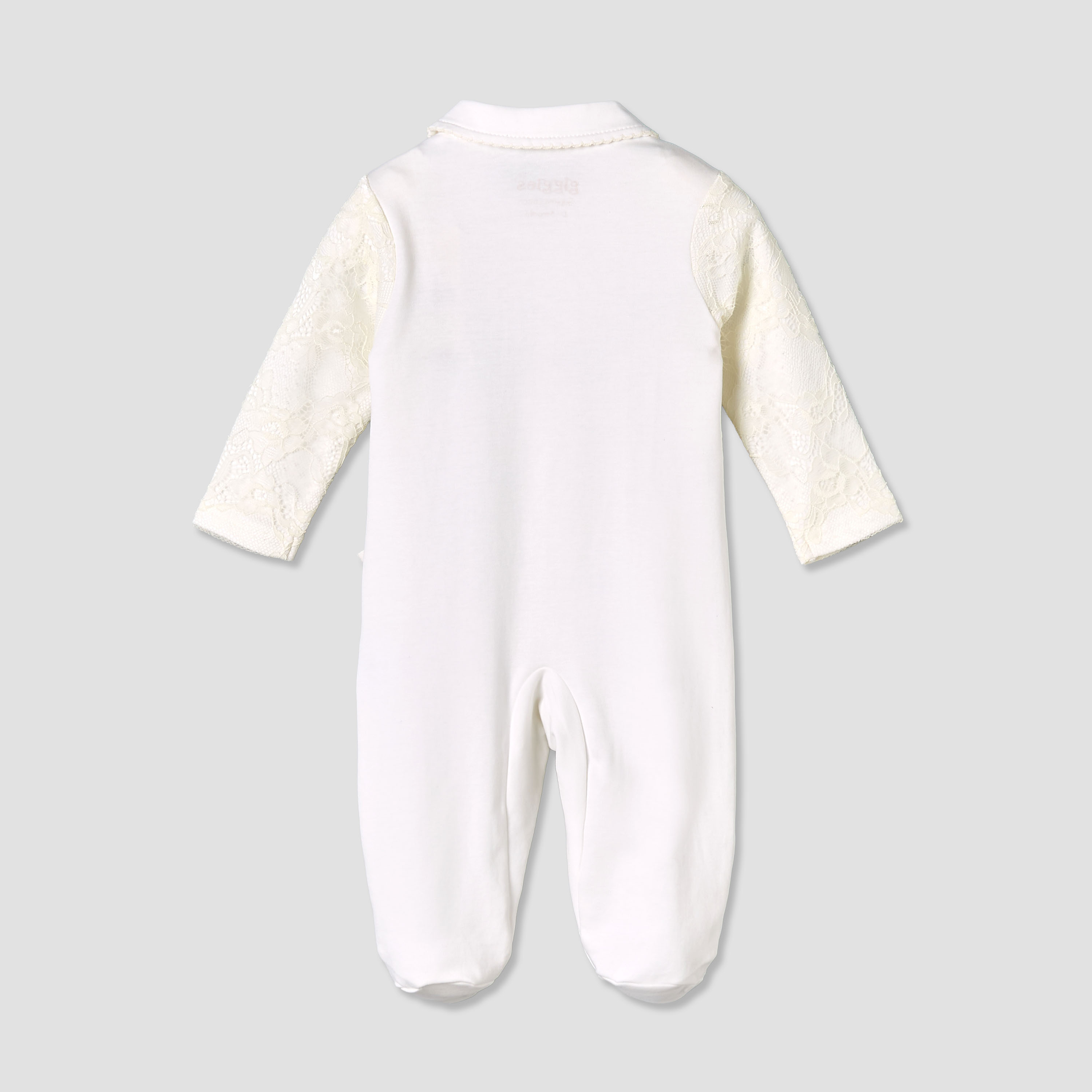 Giggles Peter Pan Collar Long Sleeves Sleepsuit with Lace Bolero Jacket Detail-baby-girls-clothing-nightwear-sleepsuits-image-3