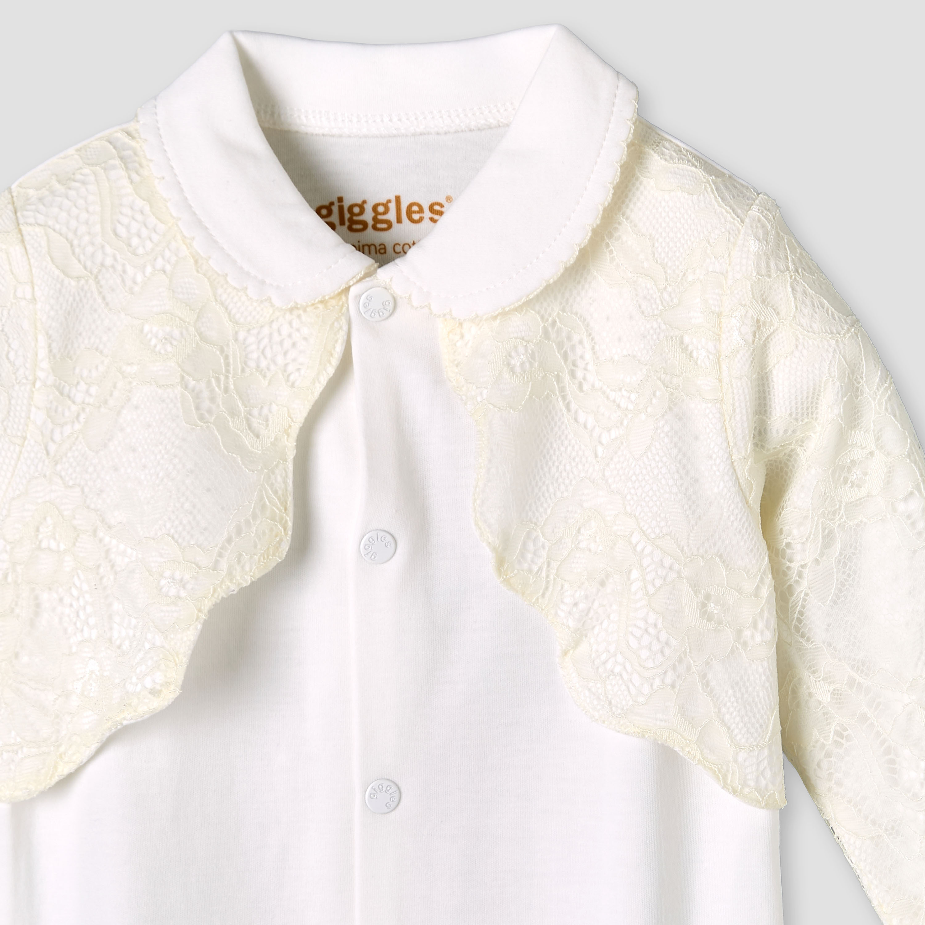Giggles Peter Pan Collar Long Sleeves Sleepsuit with Lace Bolero Jacket Detail-baby-girls-clothing-nightwear-sleepsuits-image-4