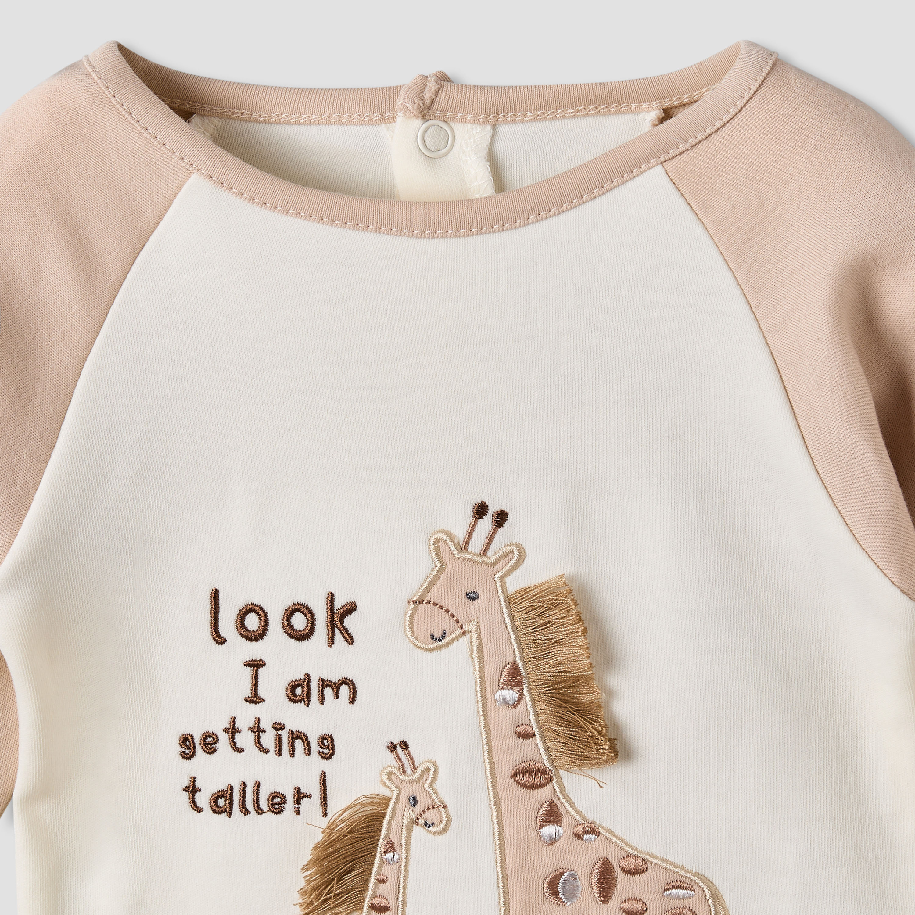 طقم بيجاما قطنية بأكمام طويلة مع تطريز زرافة من جونيورز-baby-boys-clothing-nightwear-pyjamasets-image-5
