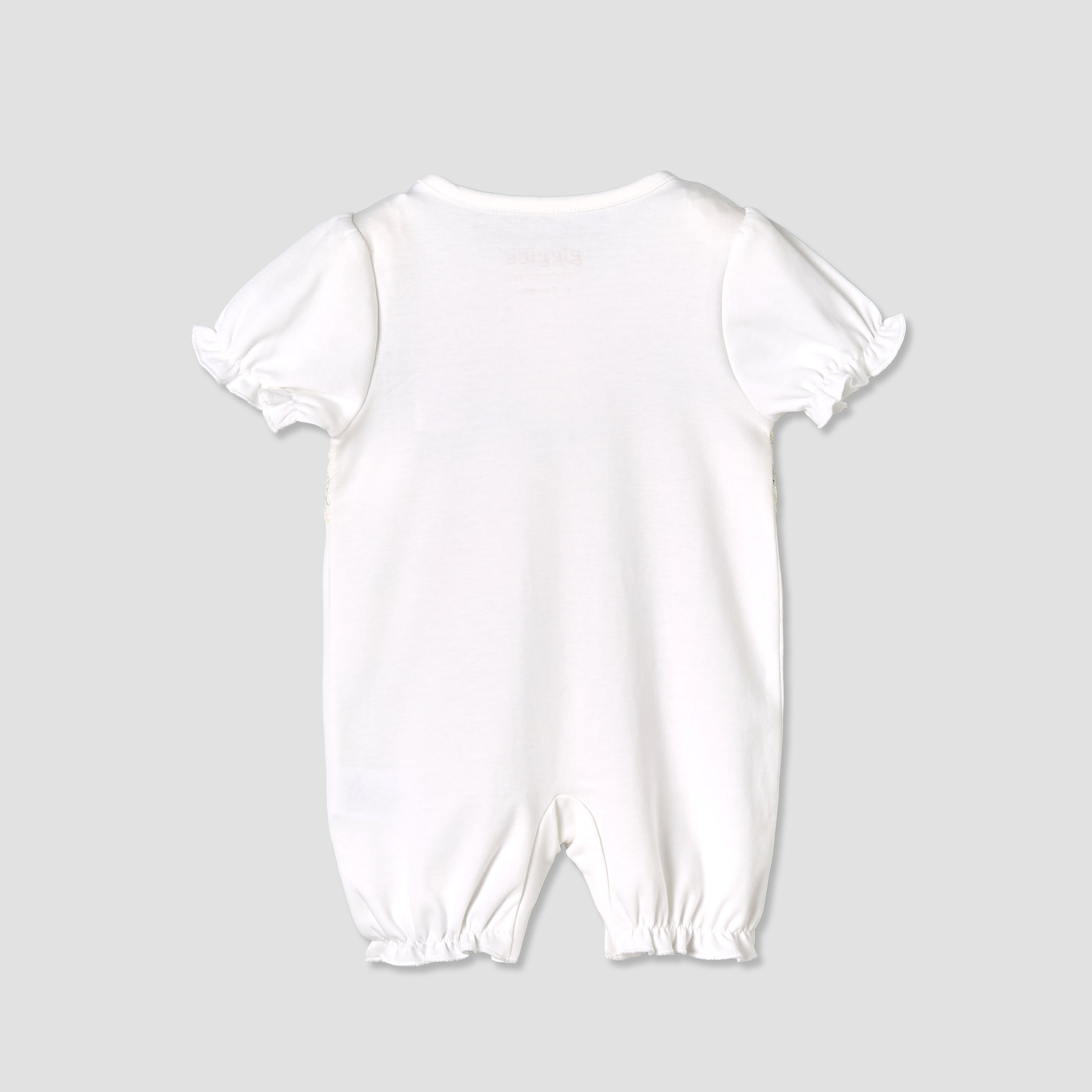Giggles Round Neck Short Sleeves Romper with Lace Detail-baby-girls-clothing-rompers-image-3