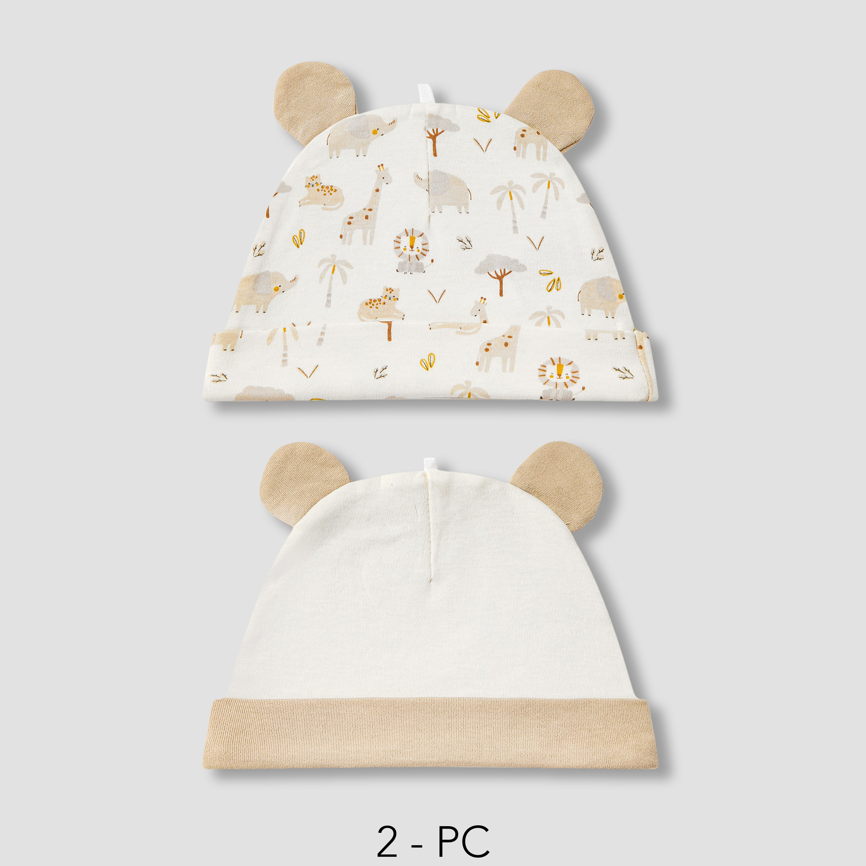 قبعة بتطريز أذن طقم من قطعتين من جونيورز-baby-boys-accessories-caps-image-1