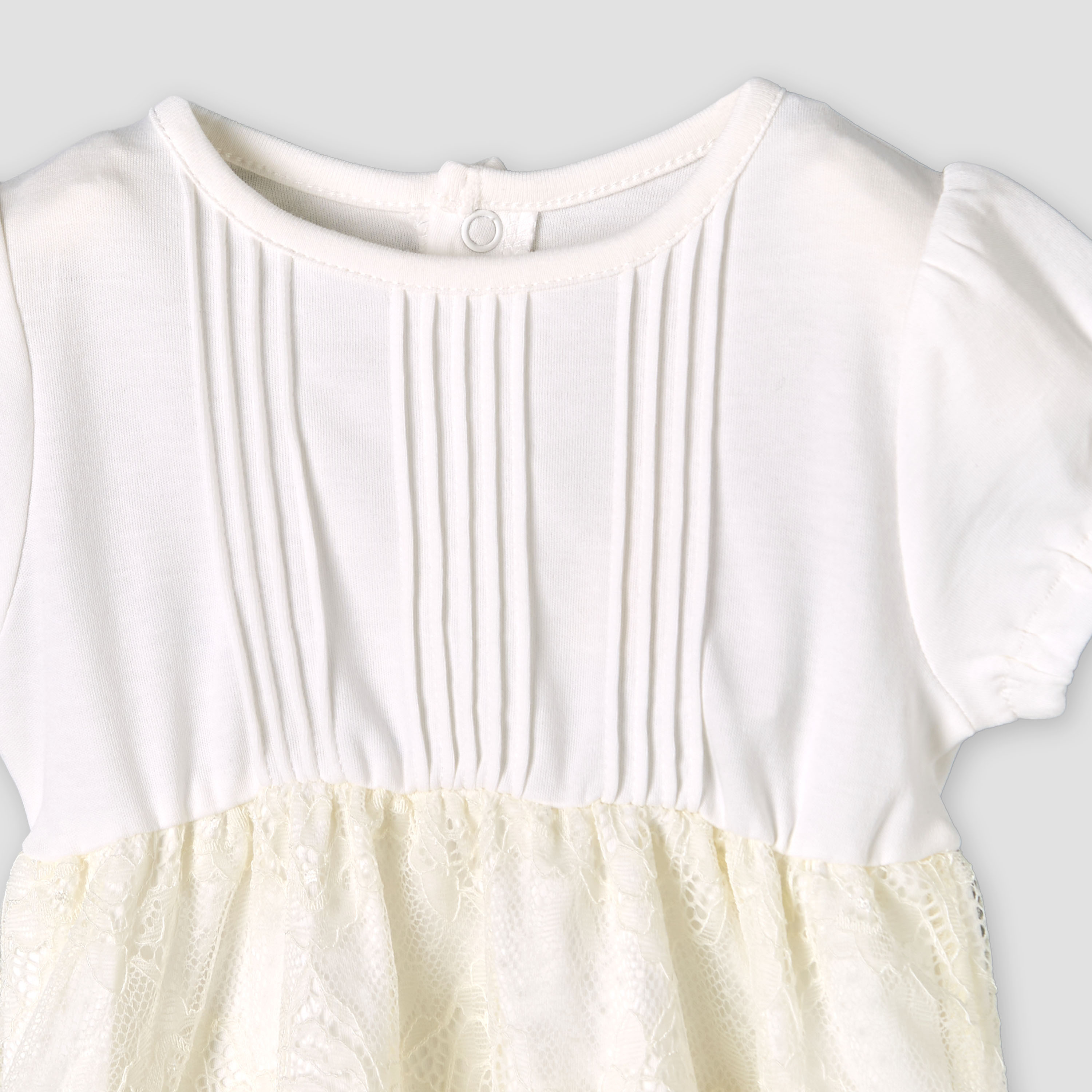 Giggles Round Neck Short Sleeves A-line Dress with Lace Detail-baby-girls-clothing-dressesandjumpsuits-image-4