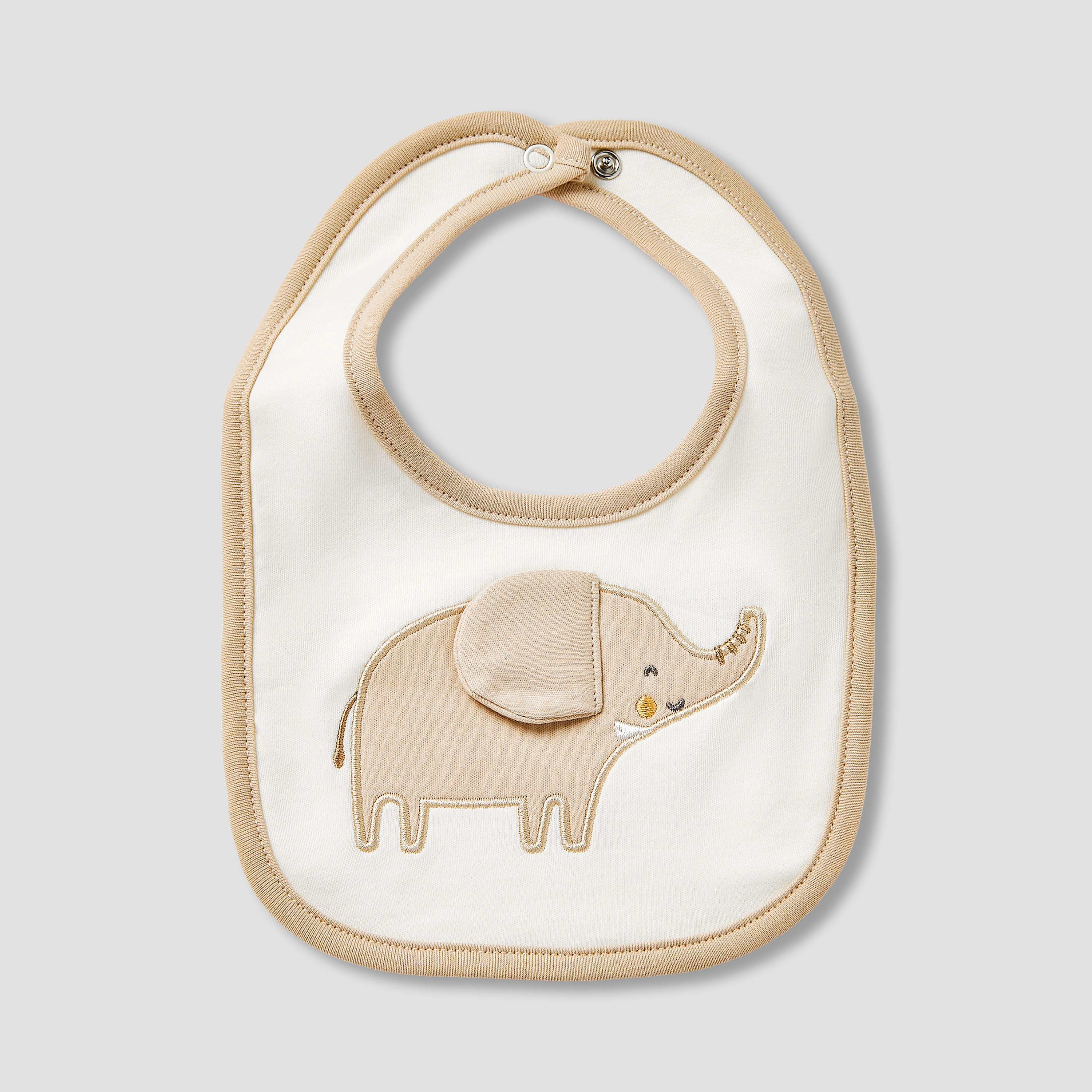 Pack of 2 Juniors Baby Bib with Snap Button Closure-baby-feeding-bibs-image-2